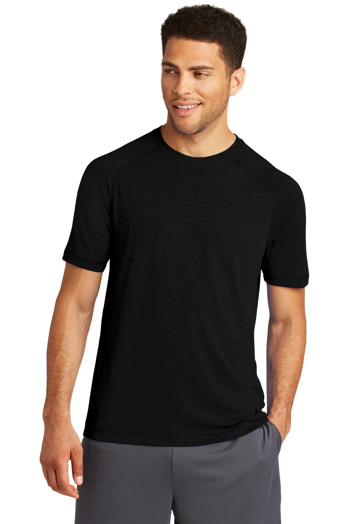 Custom Embroidered - Sport-Tek ® PosiCharge ® Tri-Blend Wicking Raglan Tee. ST400