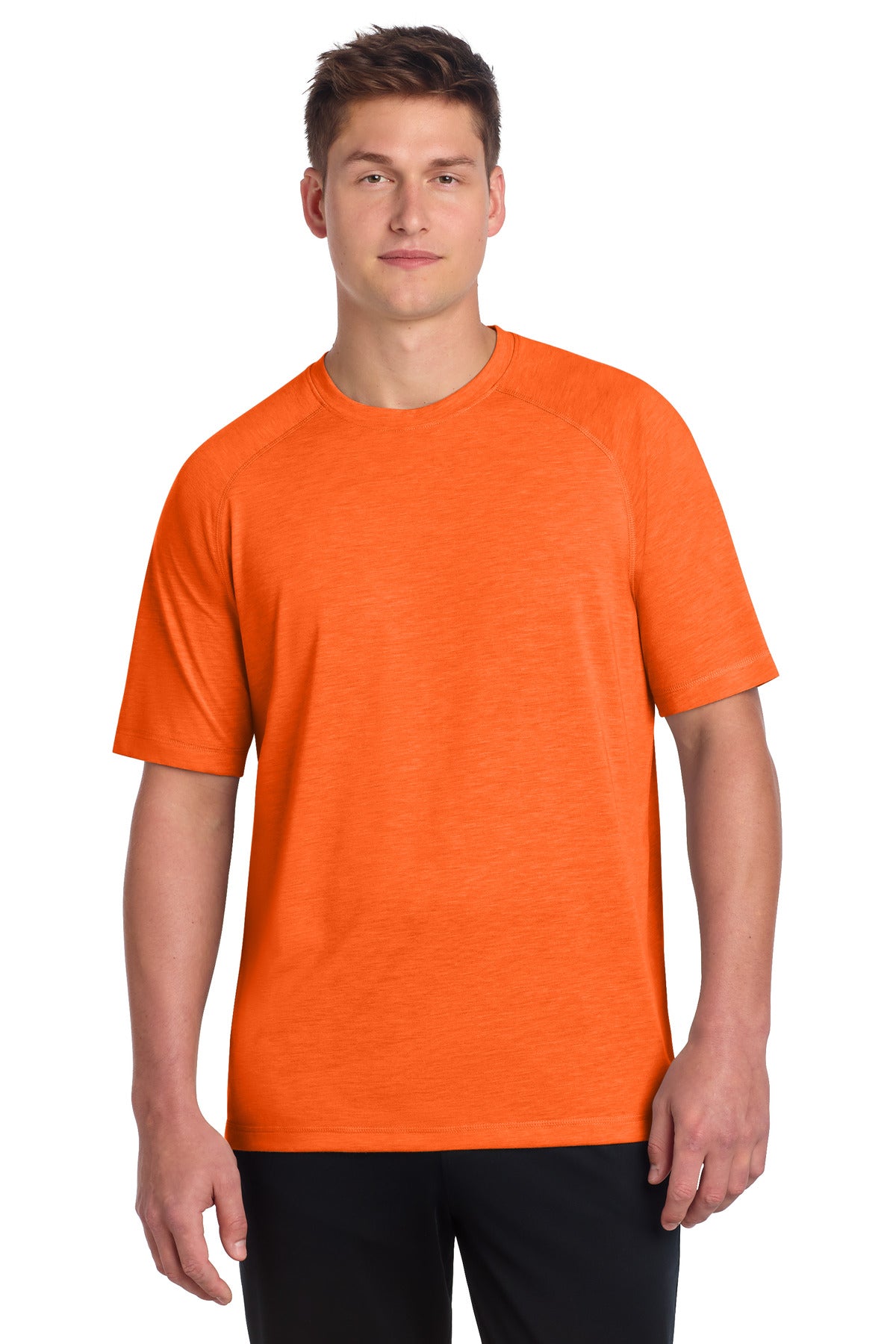 Custom Embroidery or DTF Print - Sport-Tek ® PosiCharge ® Tri-Blend Wicking Raglan Tee. ST400