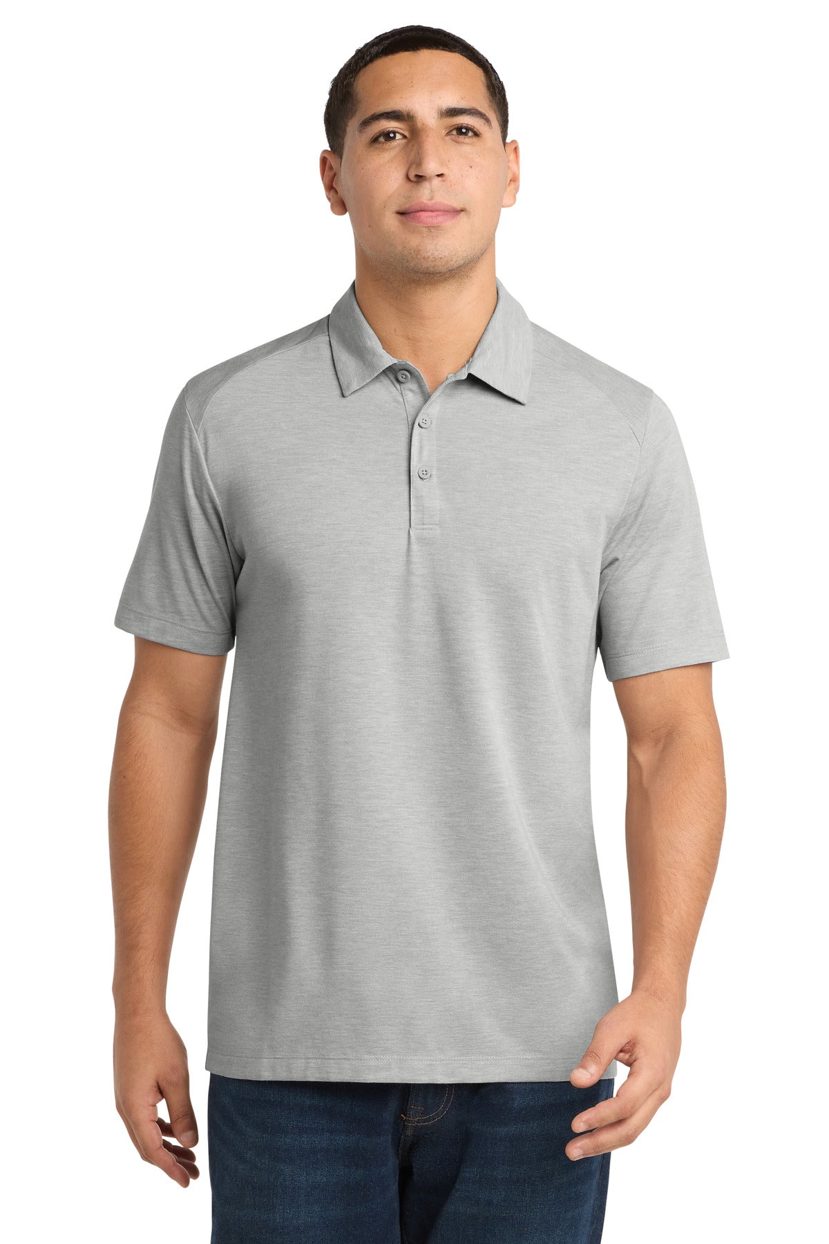 Custom Embroidery or DTF Print - Sport-Tek ® PosiCharge ® Tri-Blend Wicking Polo. ST405