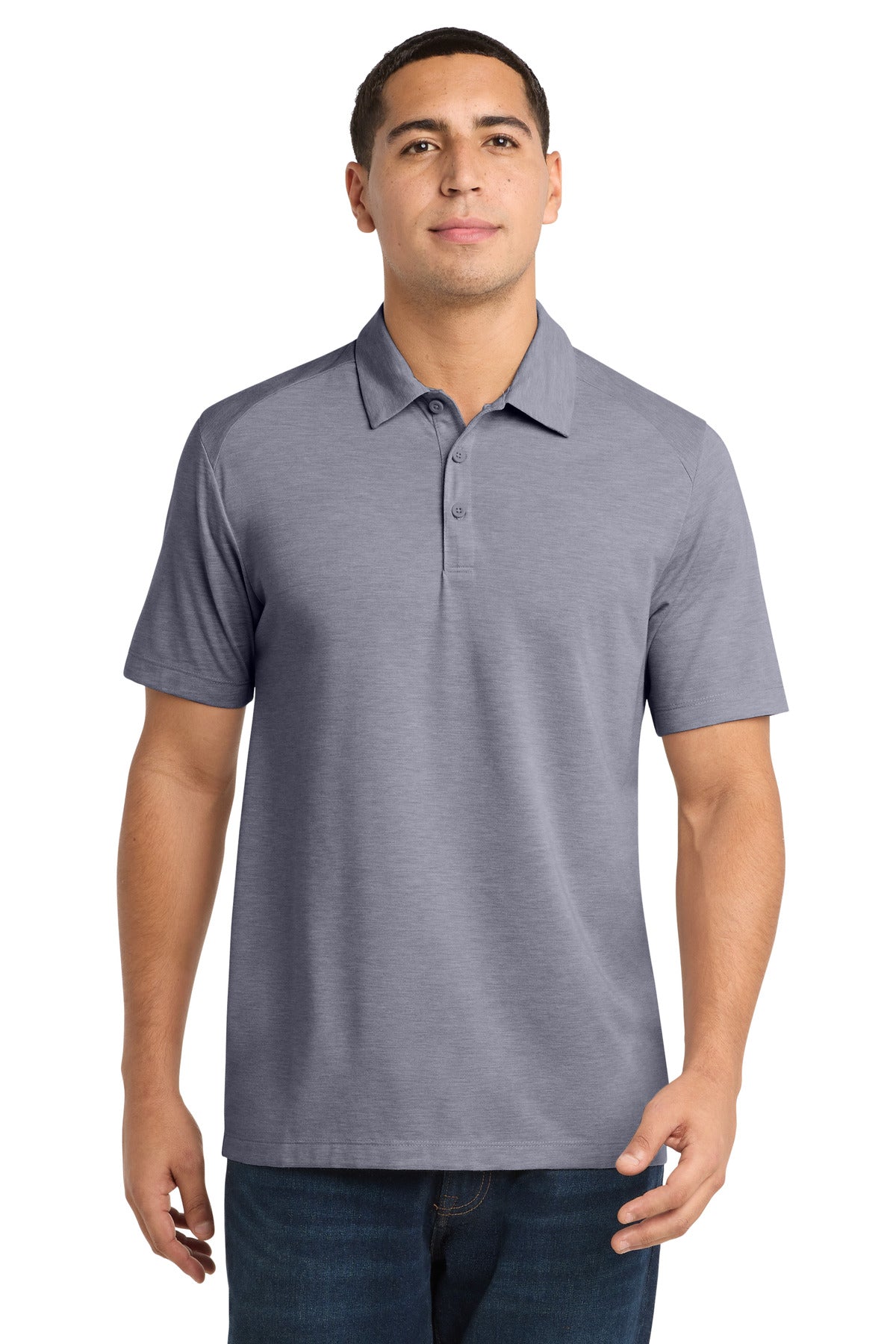 Custom Embroidery or DTF Print - Sport-Tek ® PosiCharge ® Tri-Blend Wicking Polo. ST405