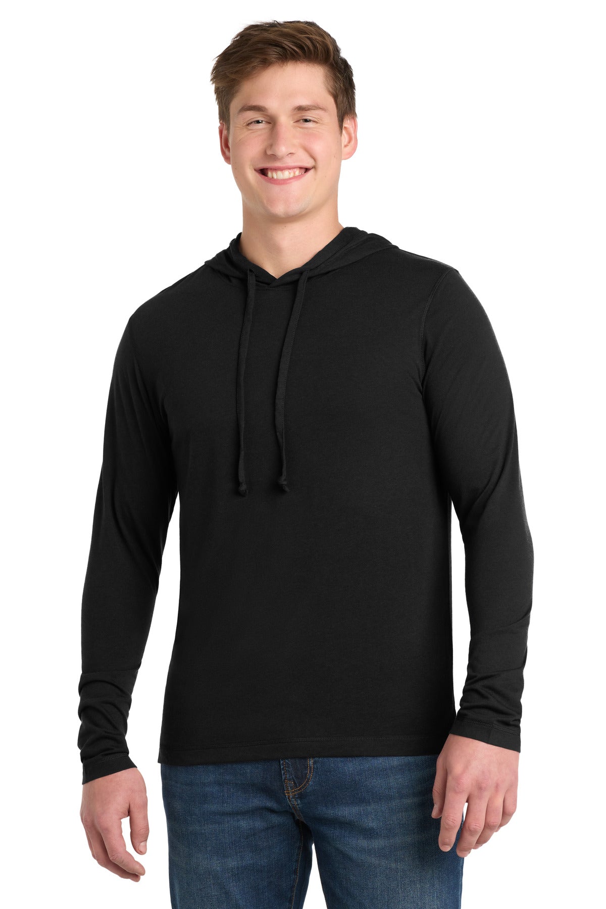 Custom Embroidery or DTF Print - Sport-Tek ® PosiCharge ® Tri-Blend Wicking Long Sleeve Hoodie ST406