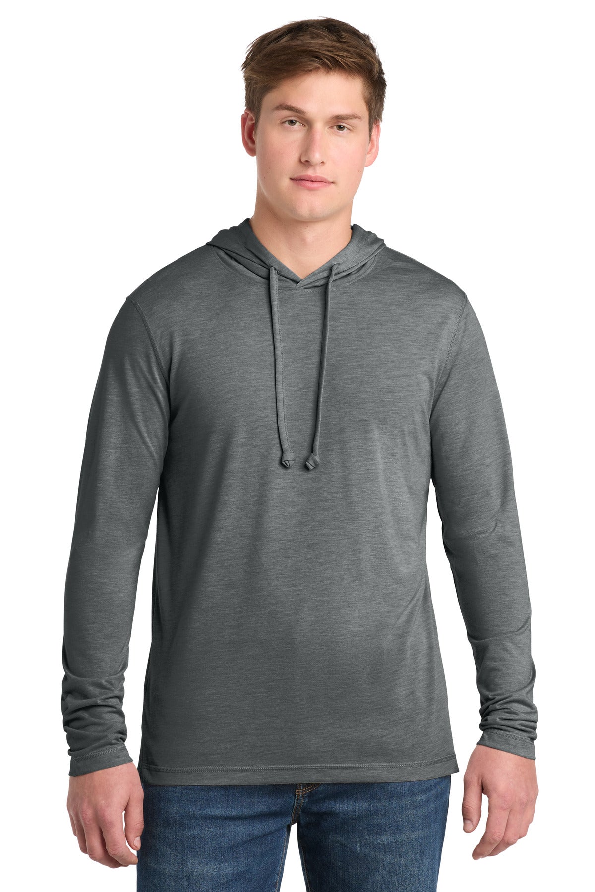 Custom Embroidery or DTF Print - Sport-Tek ® PosiCharge ® Tri-Blend Wicking Long Sleeve Hoodie ST406