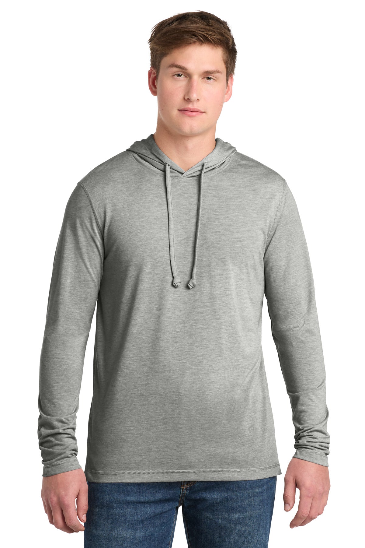 Custom Embroidery or DTF Print - Sport-Tek ® PosiCharge ® Tri-Blend Wicking Long Sleeve Hoodie ST406