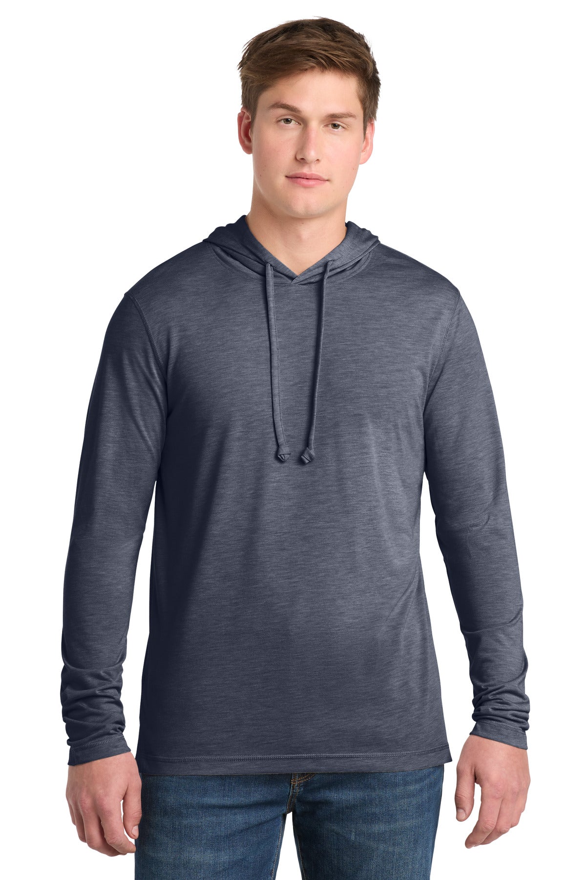 Custom Embroidery or DTF Print - Sport-Tek ® PosiCharge ® Tri-Blend Wicking Long Sleeve Hoodie ST406