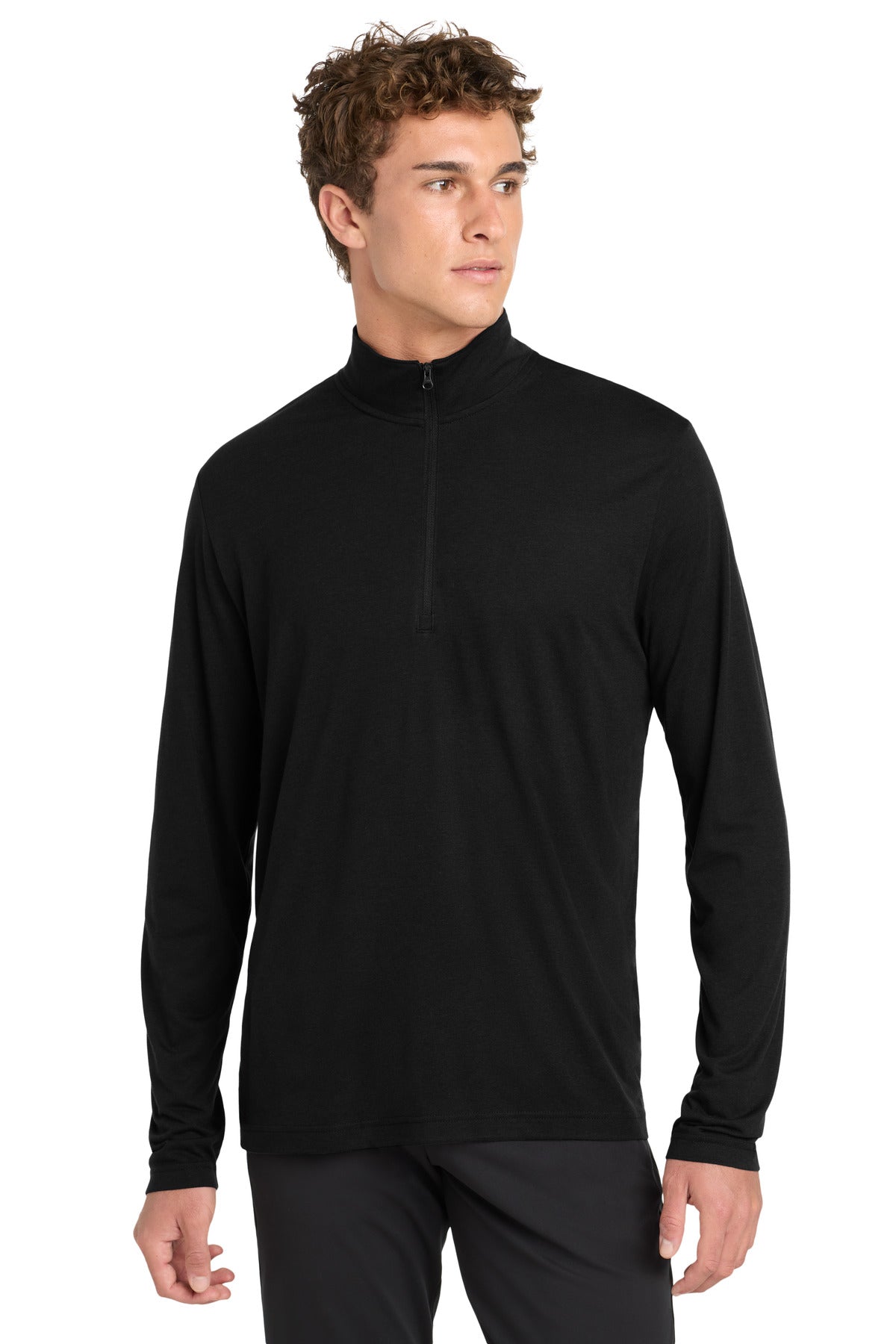 Custom Embroidery or DTF Print - Sport-Tek ® PosiCharge ® Tri-Blend Wicking 1/4-Zip Pullover. ST407