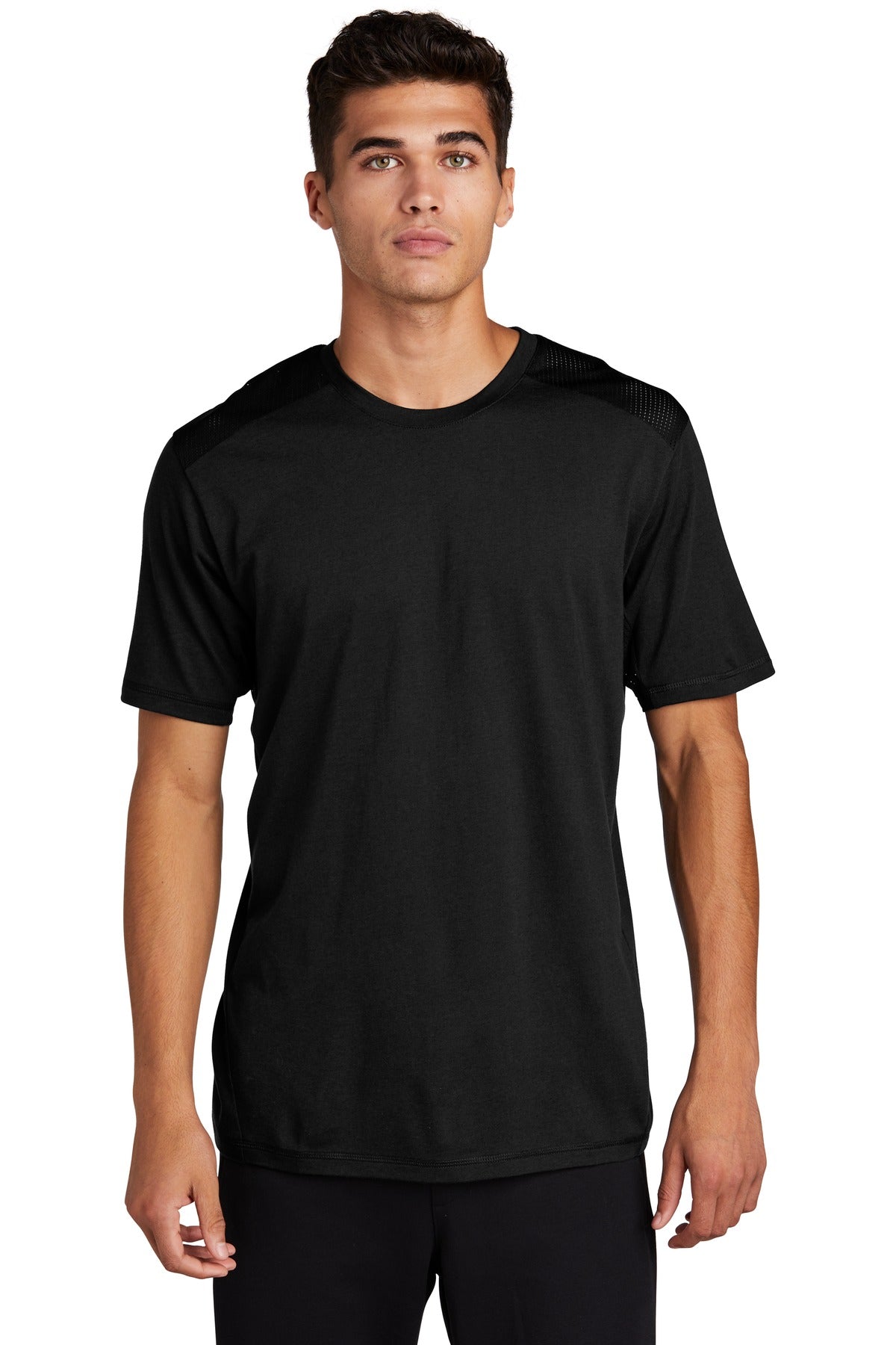 Custom Embroidered - Sport-Tek ® PosiCharge ® Tri-Blend Wicking Draft Tee. ST410
