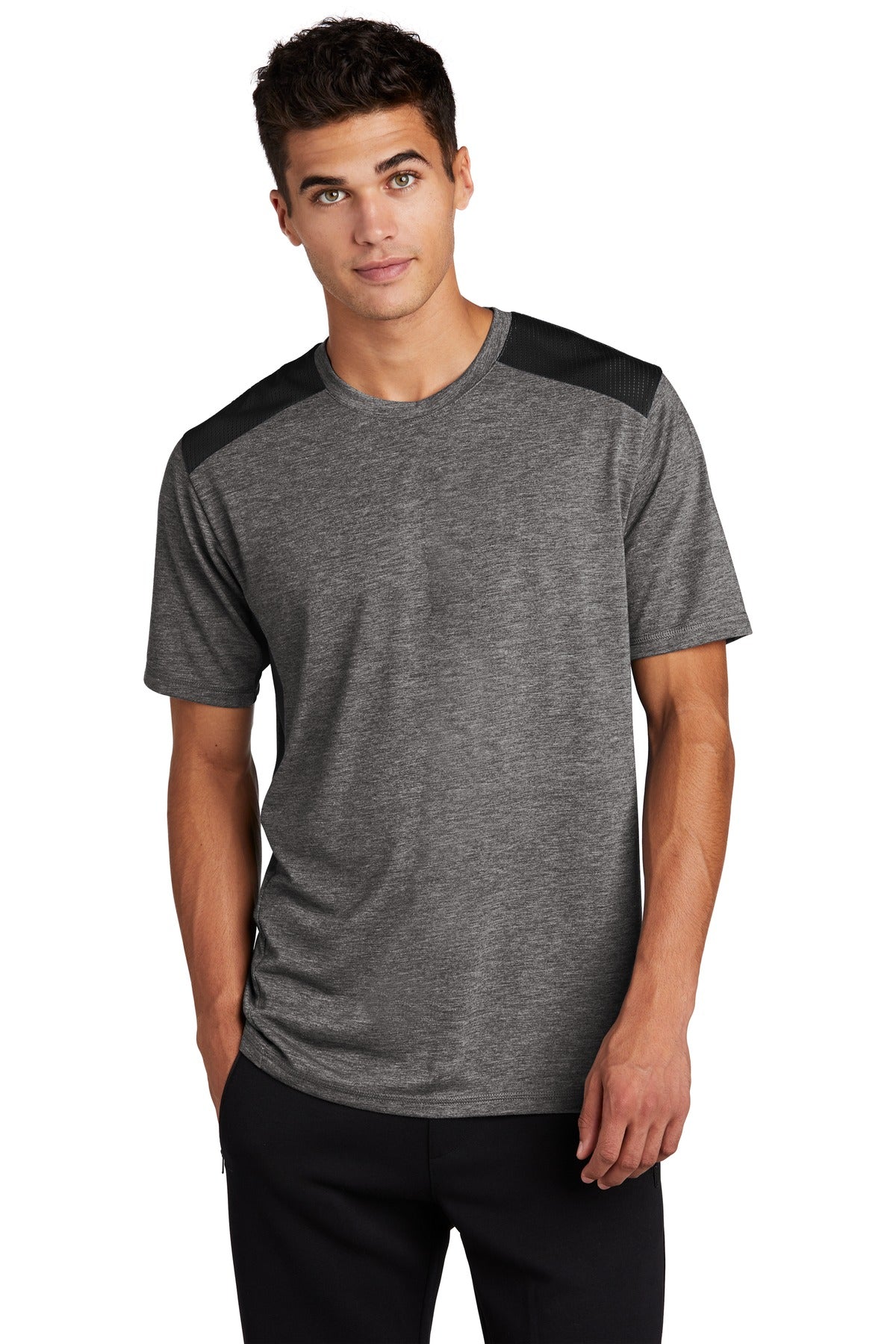 Custom Embroidered - Sport-Tek ® PosiCharge ® Tri-Blend Wicking Draft Tee. ST410