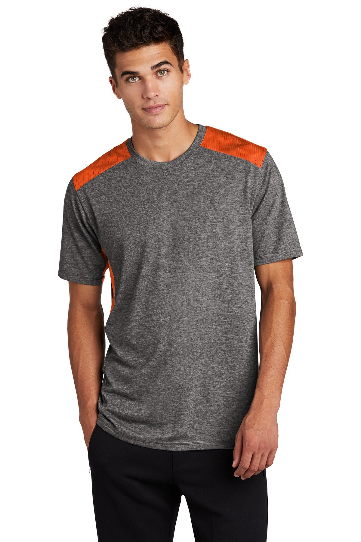 Custom Embroidered - Sport-Tek ® PosiCharge ® Tri-Blend Wicking Draft Tee. ST410