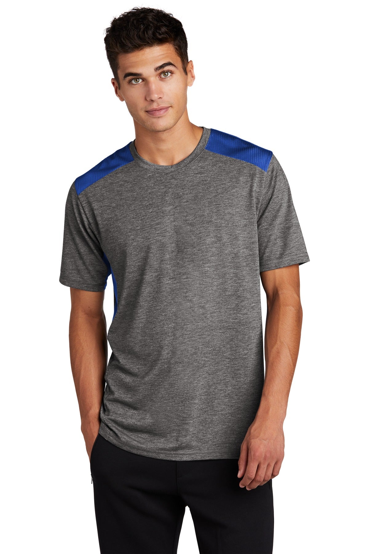 Custom Embroidered - Sport-Tek ® PosiCharge ® Tri-Blend Wicking Draft Tee. ST410