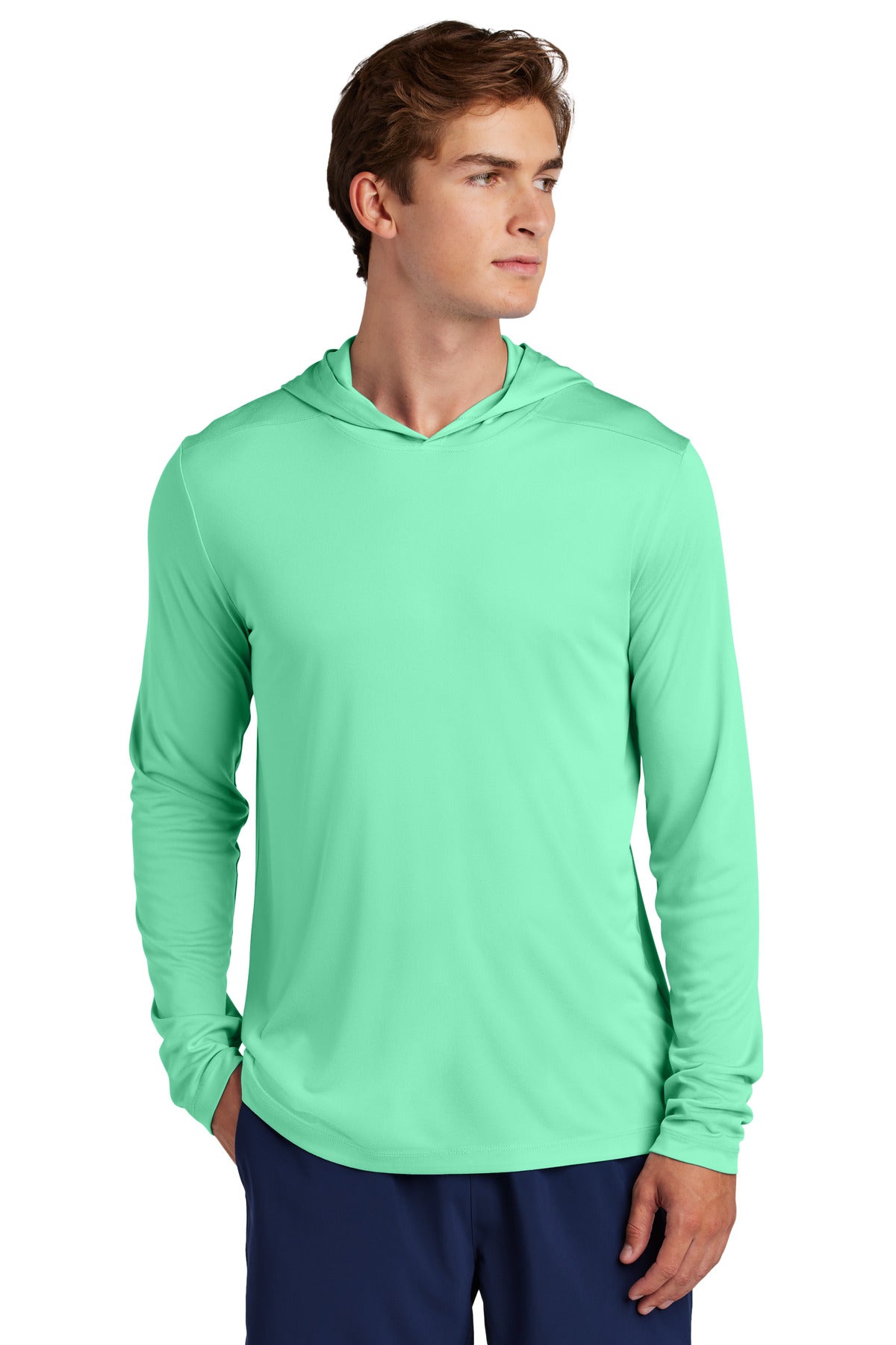 Custom Embroidery or DTF Print - Sport-Tek ® Posi-UV ® Pro Long Sleeve Hoodie ST420LSH