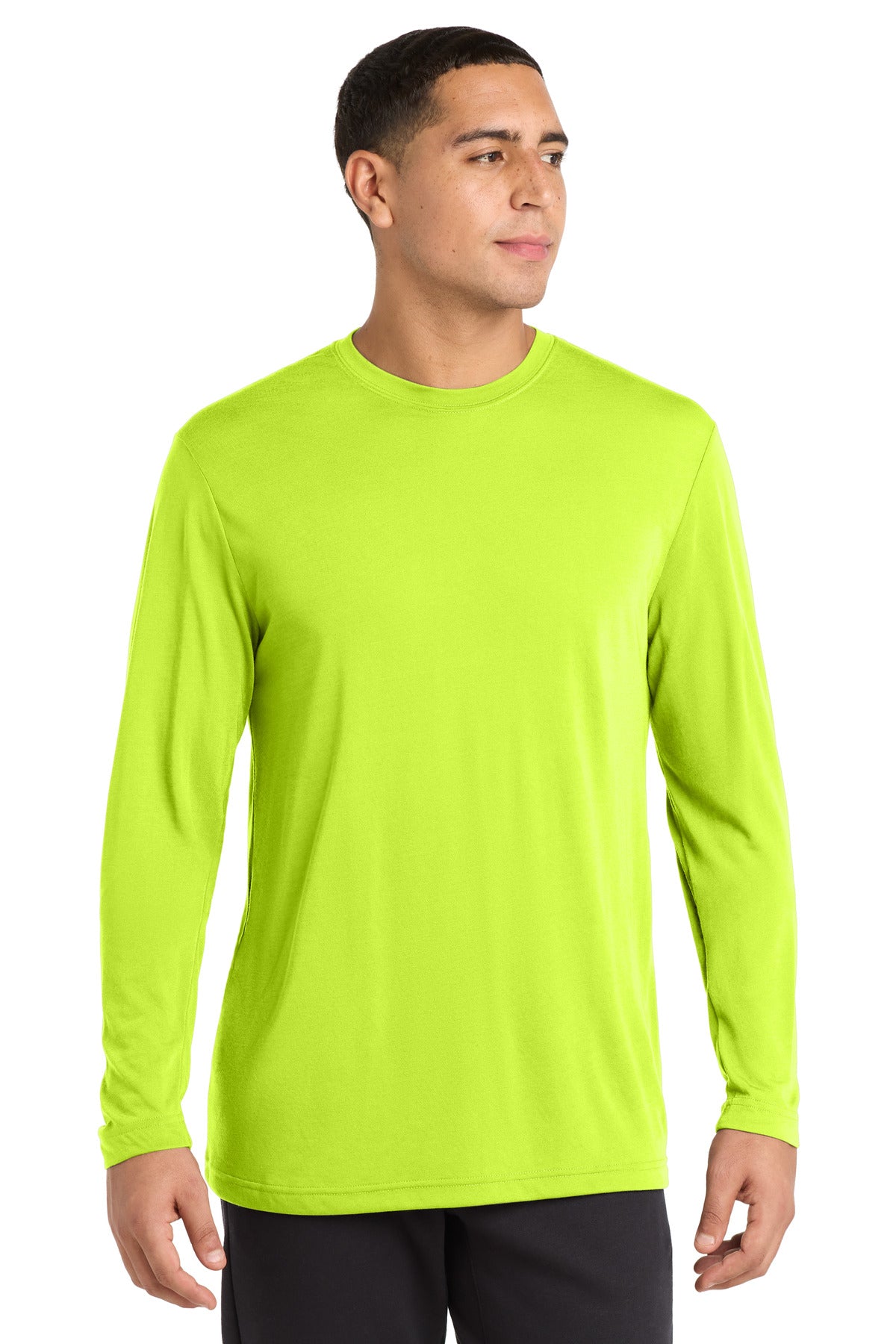 Custom Embroidery or DTF Print - Sport-Tek ® Long Sleeve PosiCharge ® Competitor ™ Cotton Touch ™ Tee. ST450LS
