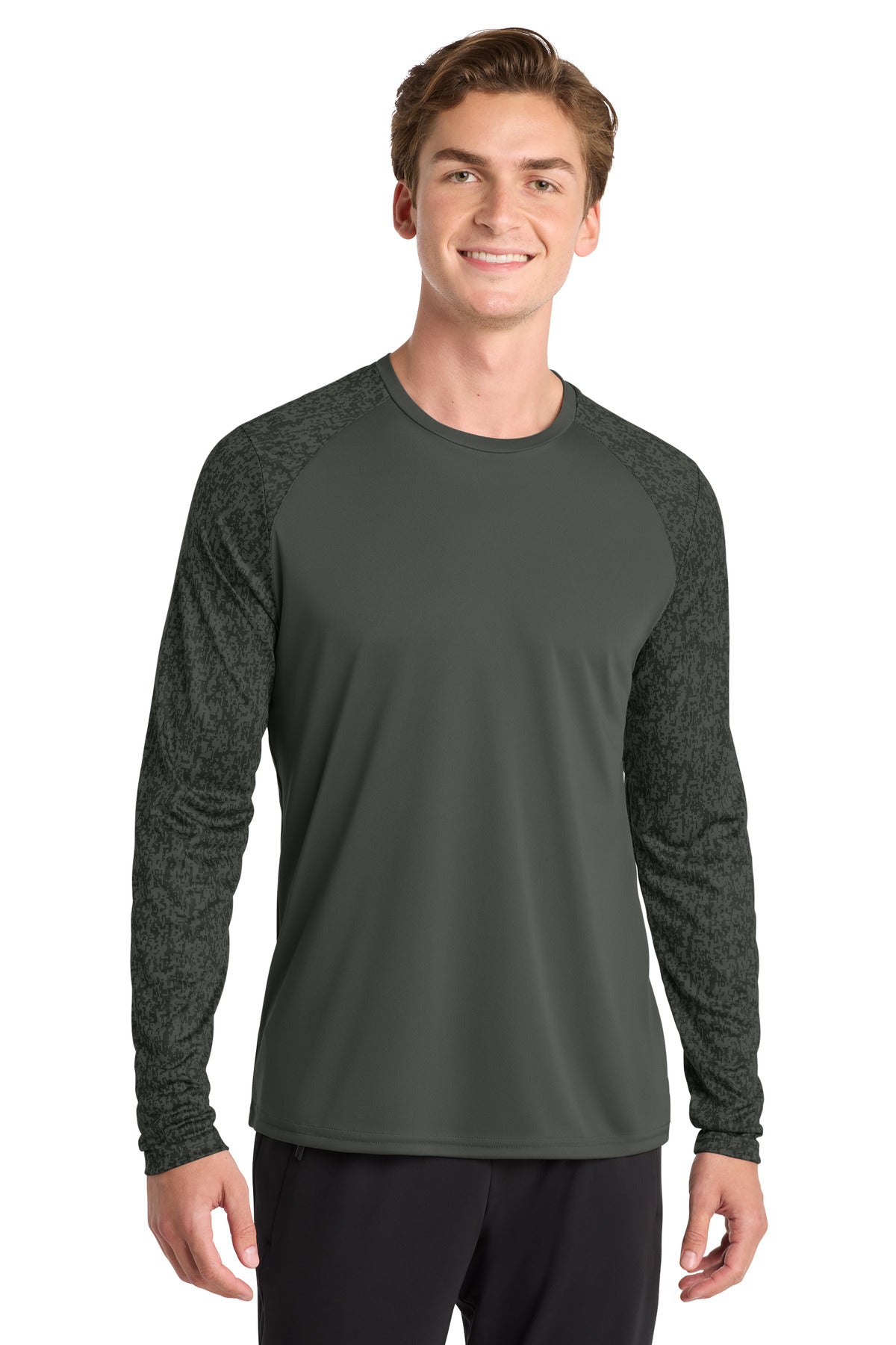 Custom Embroidery or DTF Print - Sport-Tek ® Long Sleeve Digi Camo Tee. ST460LS
