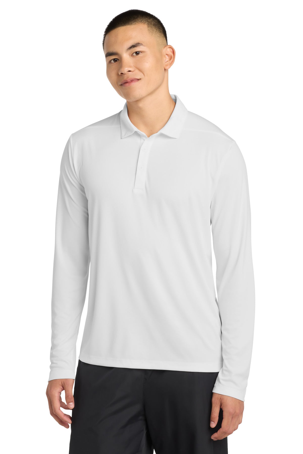 Custom Embroidery or DTF Print - Sport-Tek ® Posi-UV ® Pro Long Sleeve Polo. ST520LS