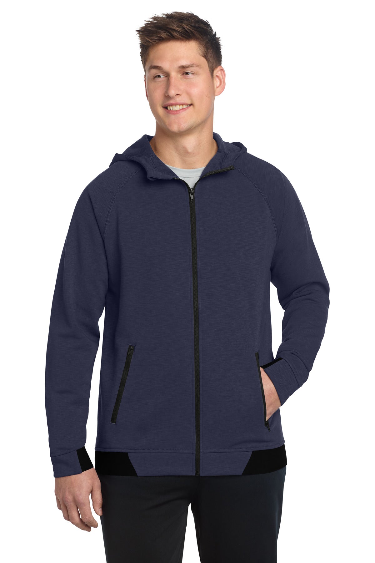 Custom Embroidered or DTF Print on Sport-Tek ® PosiCharge ® Strive Hooded Full-Zip ST570