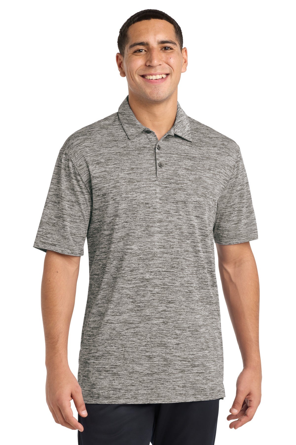 Custom Embroidery or DTF Print - Sport-Tek ® PosiCharge ® Electric Heather Polo. ST590