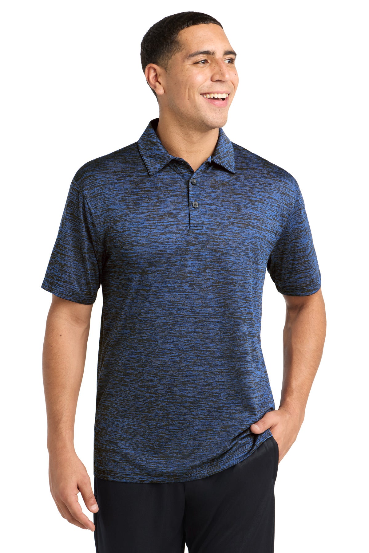 Custom Embroidery or DTF Print - Sport-Tek ® PosiCharge ® Electric Heather Polo. ST590