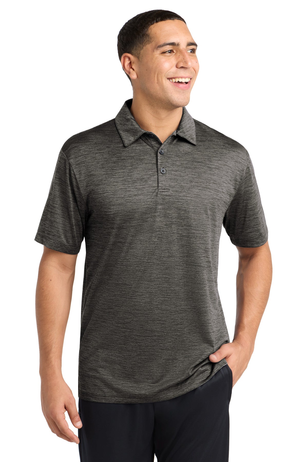 Custom Embroidery or DTF Print - Sport-Tek ® PosiCharge ® Electric Heather Polo. ST590
