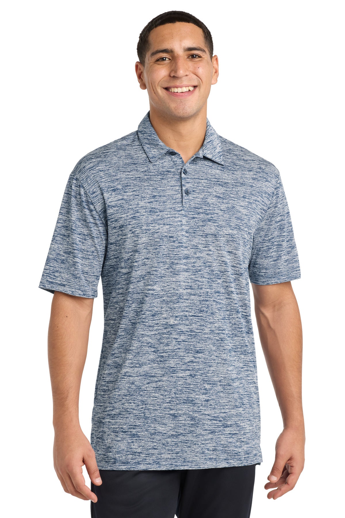 Custom Embroidery or DTF Print - Sport-Tek ® PosiCharge ® Electric Heather Polo. ST590