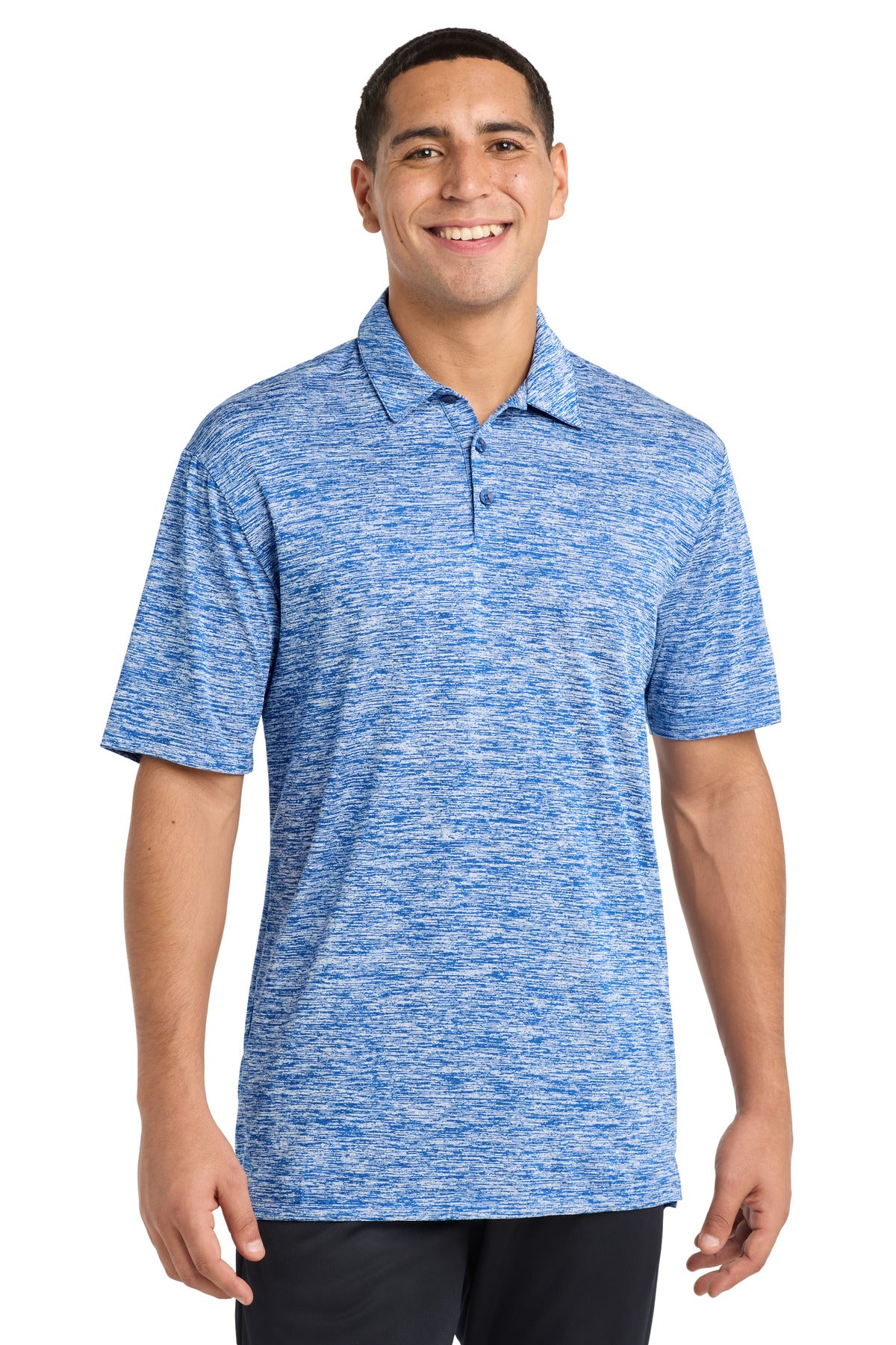 Custom Embroidery or DTF Print - Sport-Tek ® PosiCharge ® Electric Heather Polo. ST590