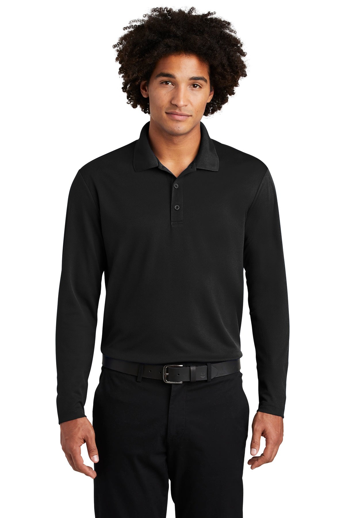 Custom Embroidered - Sport-Tek © PosiCharge © RacerMesh © Long Sleeve Polo. ST640LS