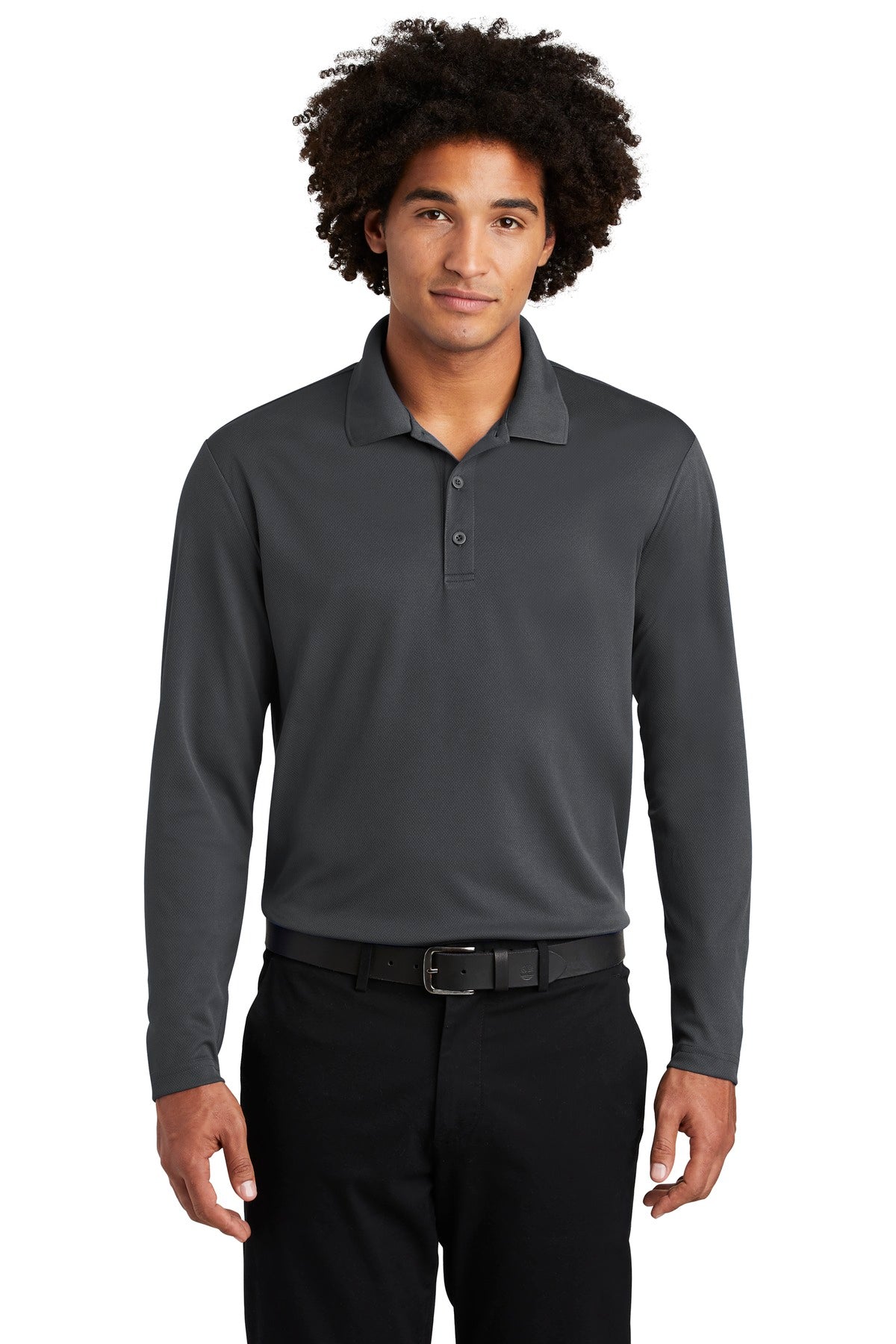 Custom Embroidered - Sport-Tek © PosiCharge © RacerMesh © Long Sleeve Polo. ST640LS