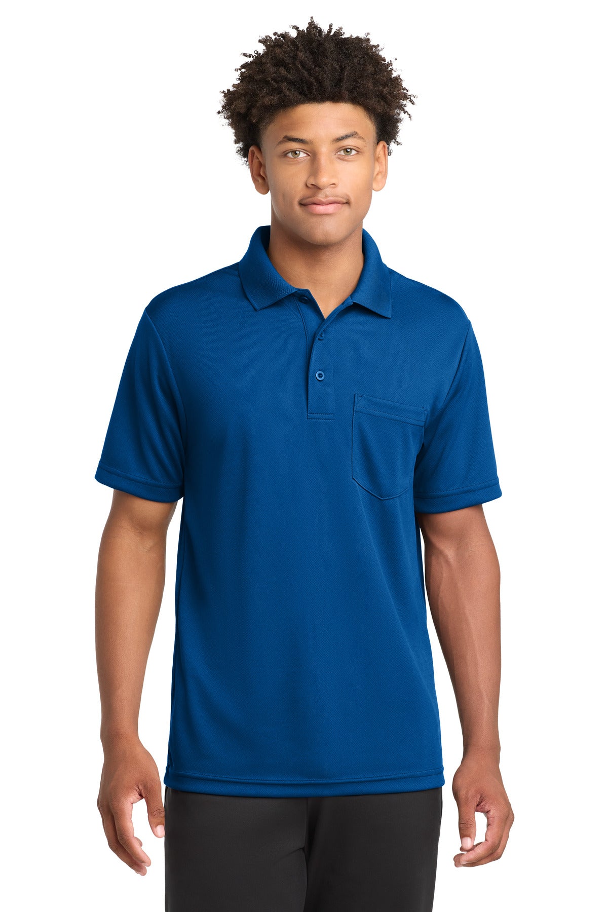 Custom Embroidery or DTF Print - Sport-Tek ® PosiCharge ® RacerMesh ® Pocket Polo. ST640P