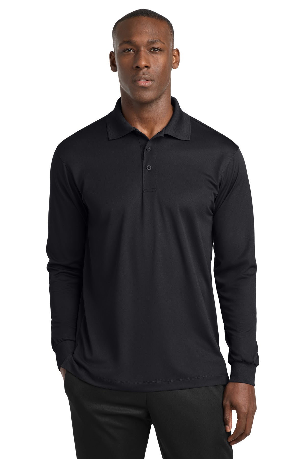 Custom Embroidery or DTF Print - Sport-Tek ® Long Sleeve Micropique Sport-Wick ® Polo. ST657