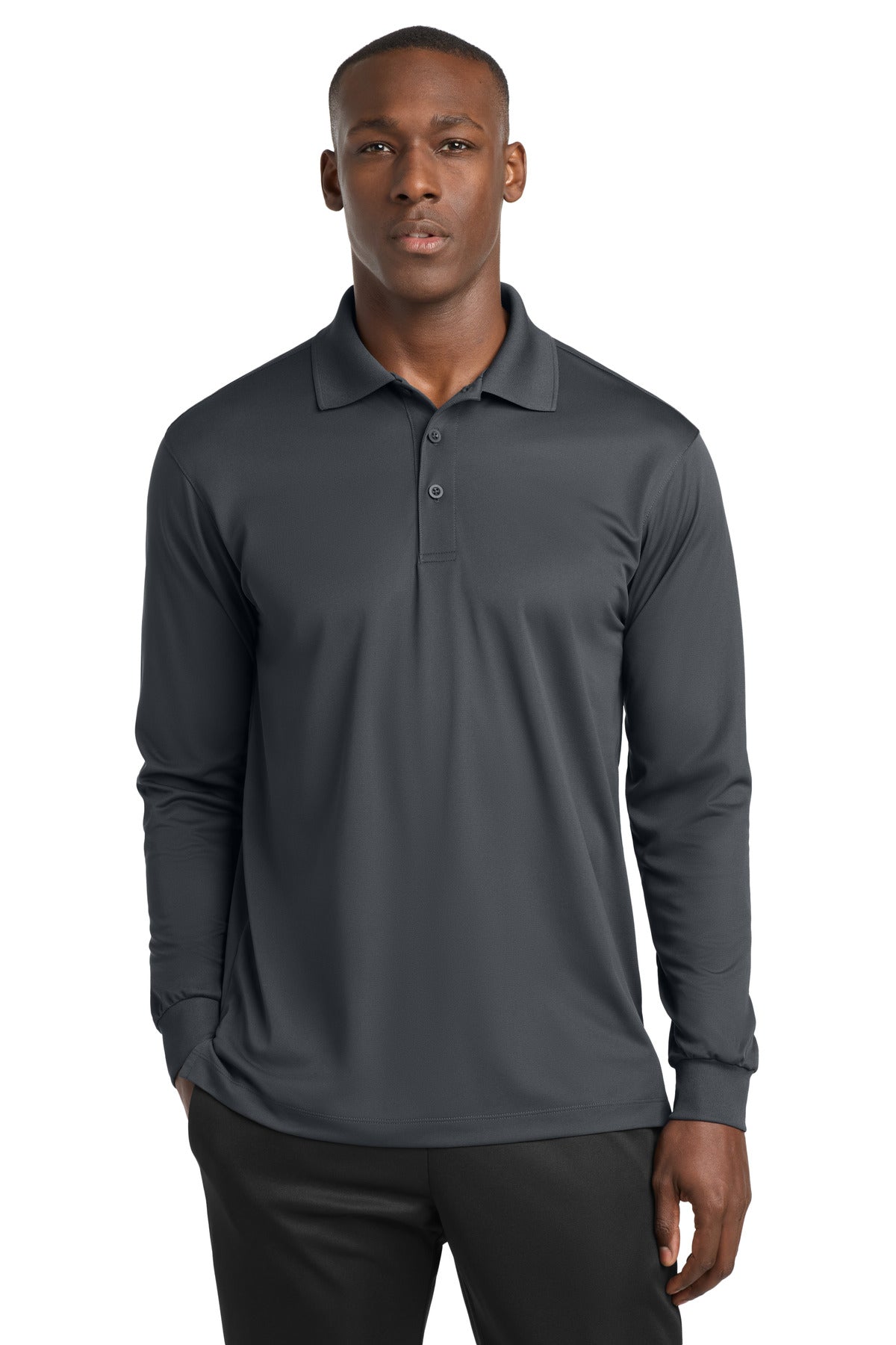 Custom Embroidery or DTF Print - Sport-Tek ® Long Sleeve Micropique Sport-Wick ® Polo. ST657