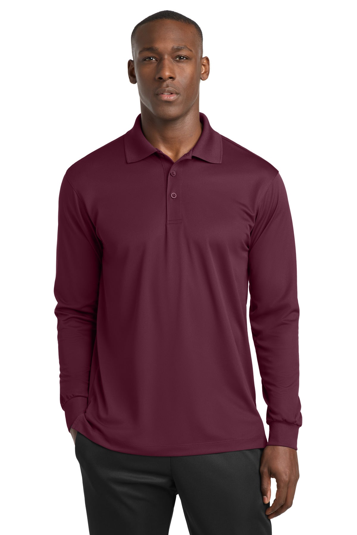Custom Embroidery or DTF Print - Sport-Tek ® Long Sleeve Micropique Sport-Wick ® Polo. ST657