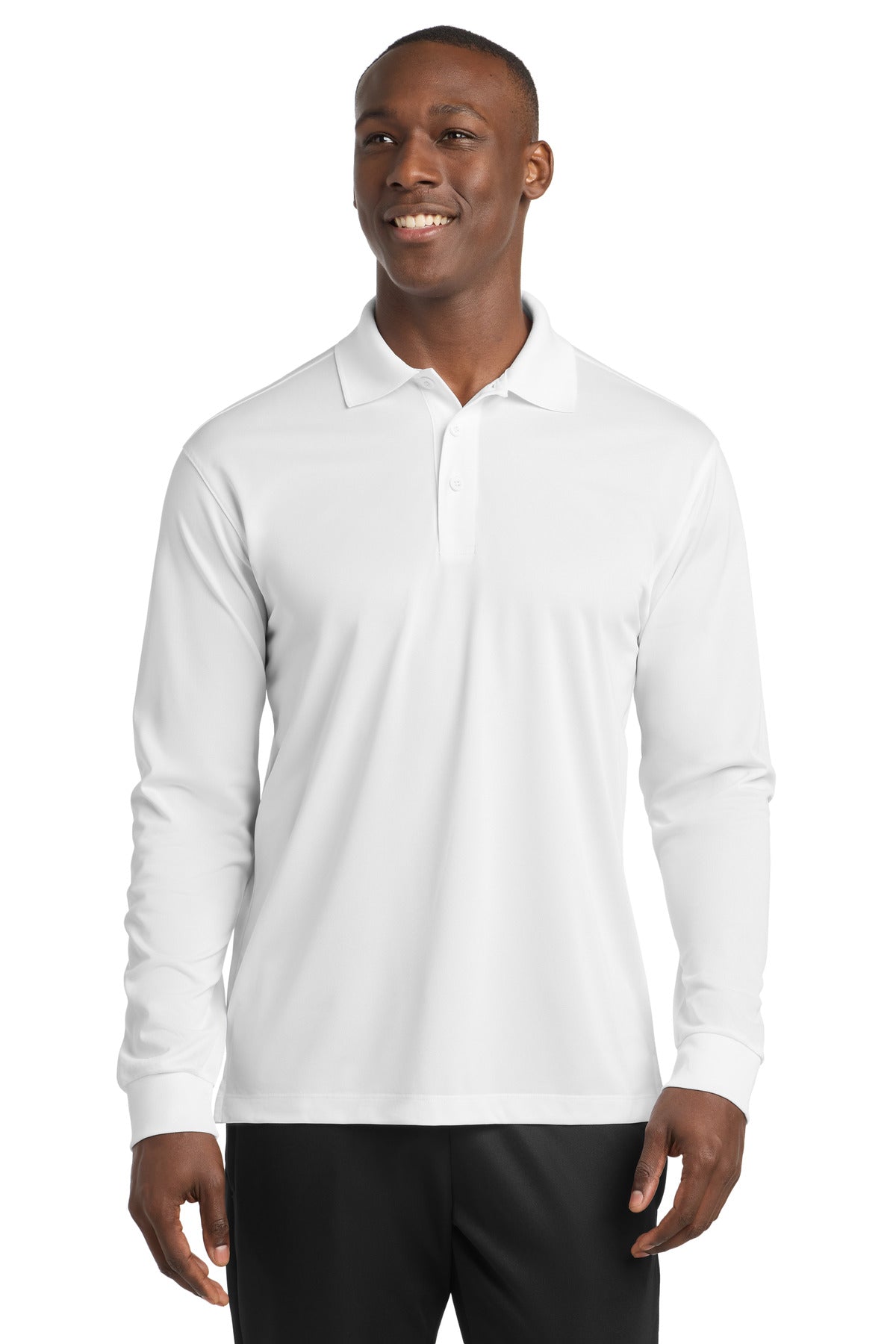 Custom Embroidery or DTF Print - Sport-Tek ® Long Sleeve Micropique Sport-Wick ® Polo. ST657