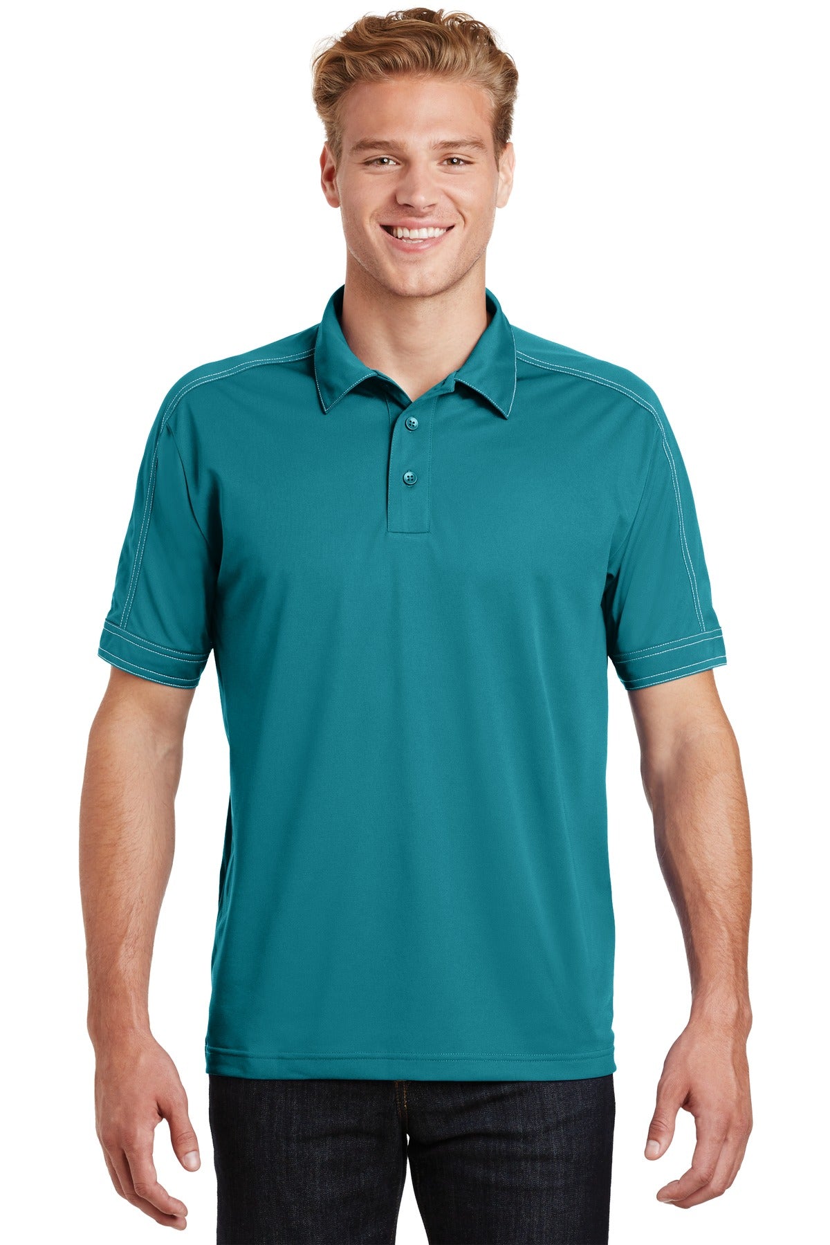 Custom Embroidered - Sport-Tek® Contrast Stitch Micropique Sport-Wick® Polo. ST659