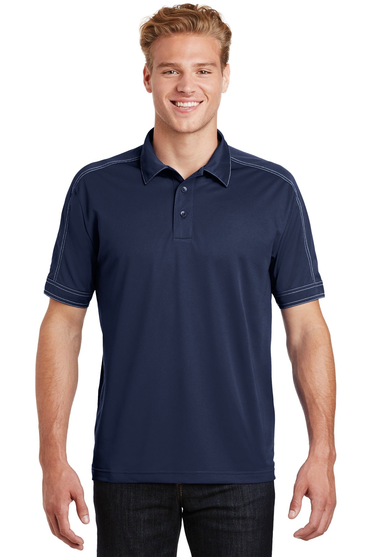 Custom Embroidered - Sport-Tek® Contrast Stitch Micropique Sport-Wick® Polo. ST659