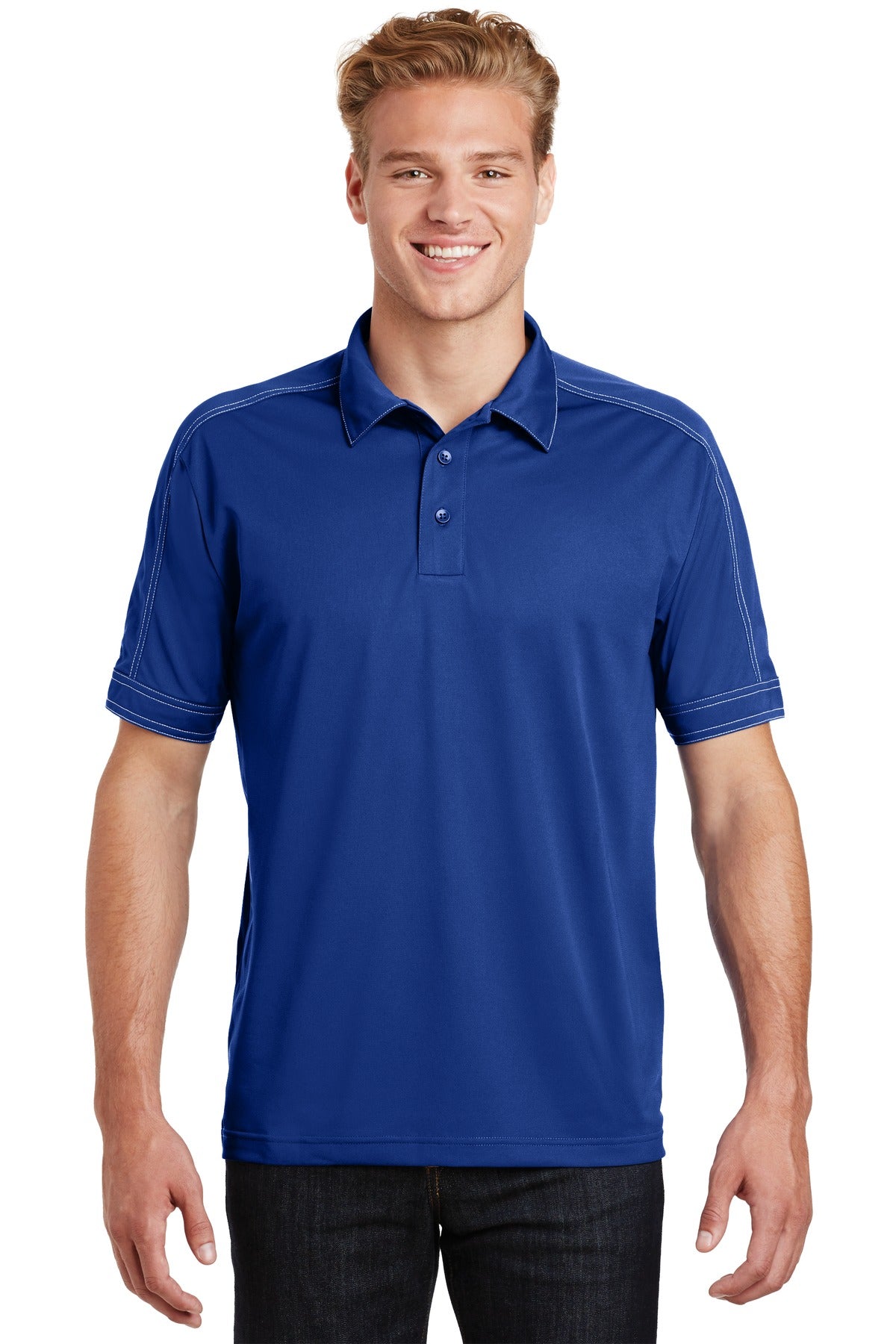 Custom Embroidered - Sport-Tek® Contrast Stitch Micropique Sport-Wick® Polo. ST659