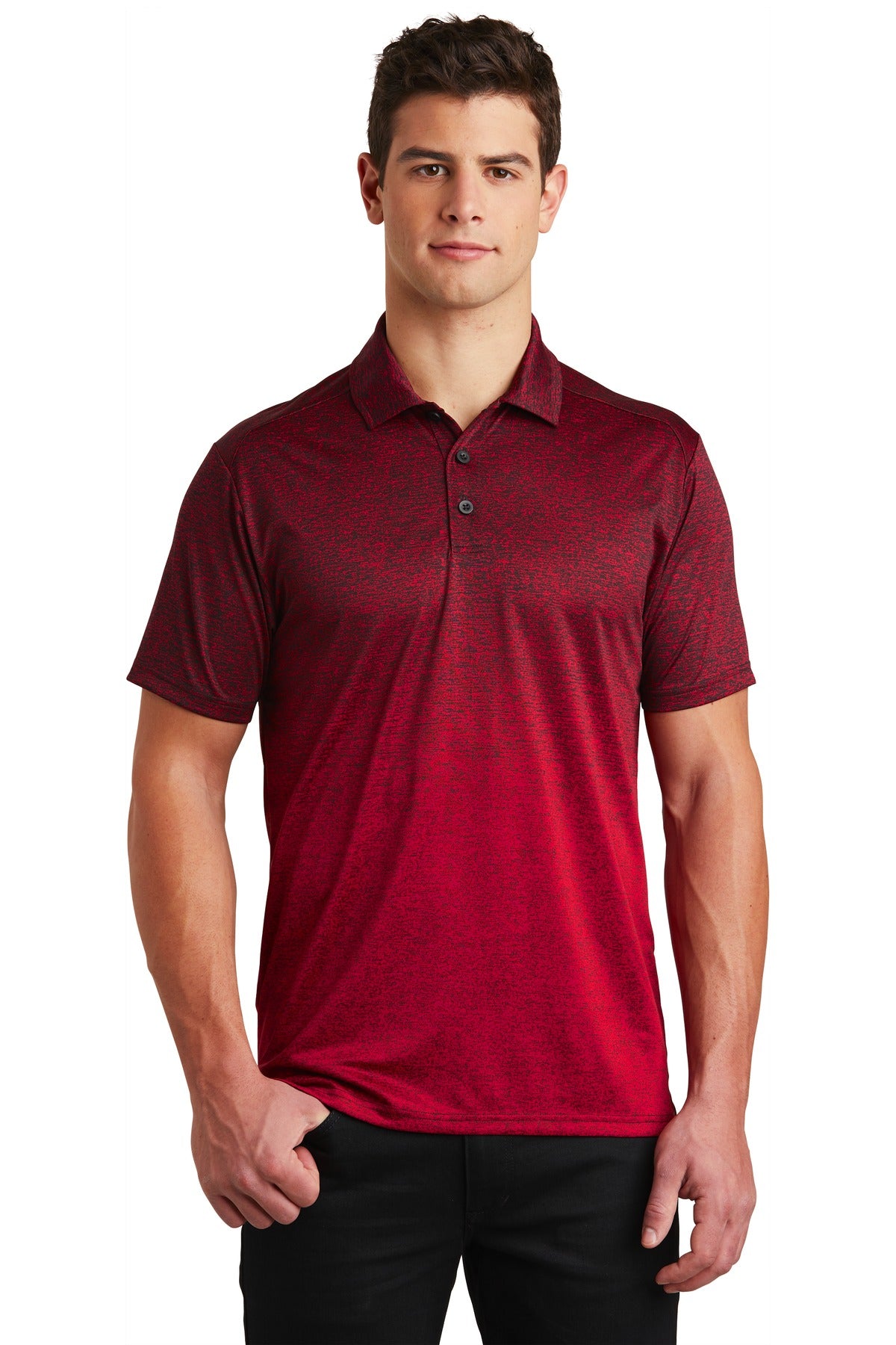 Custom Embroidered - Sport-Tek © Ombre Heather Polo. ST671