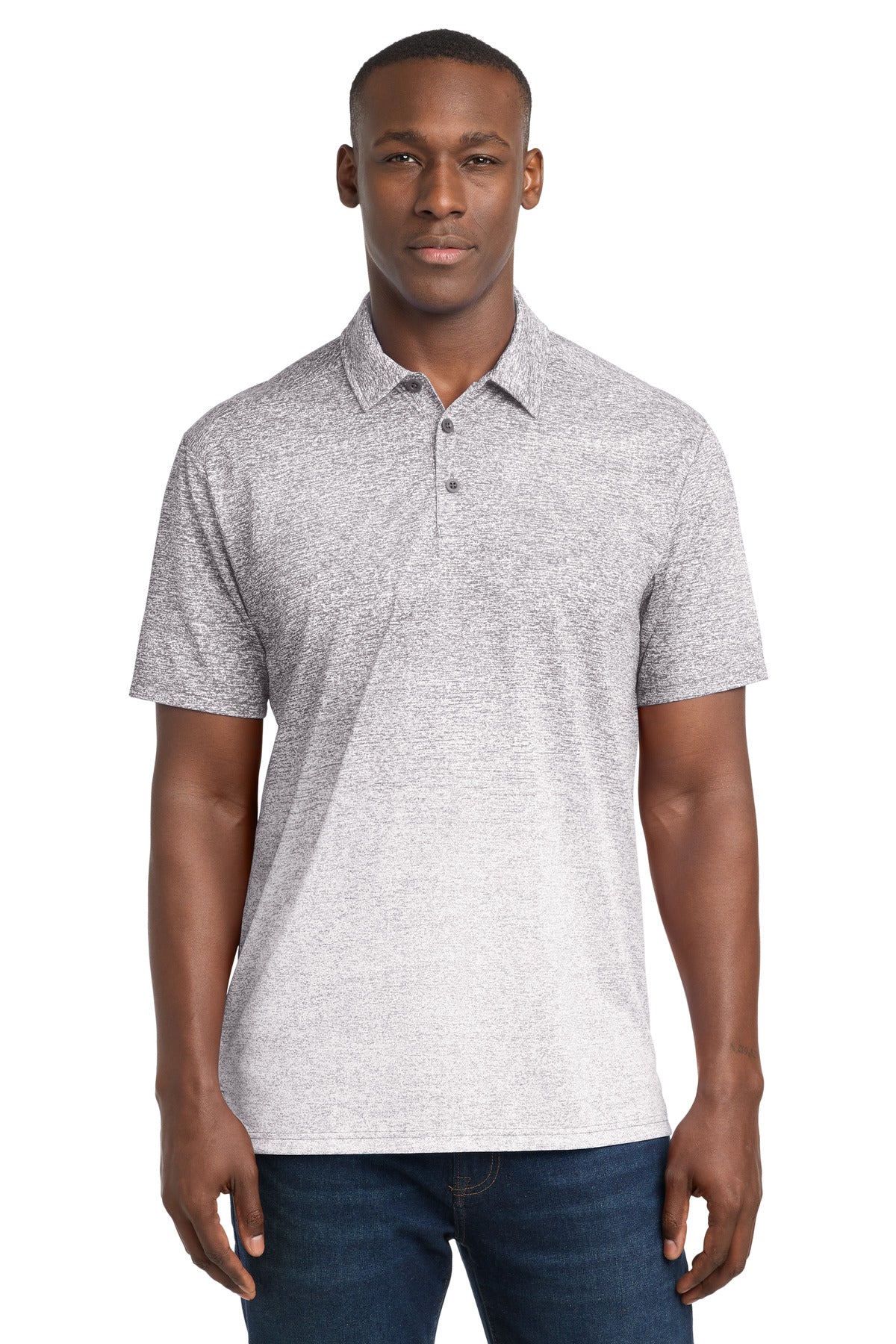 Custom Embroidery or DTF Print - Sport-Tek ® Ombre Heather Polo. ST671