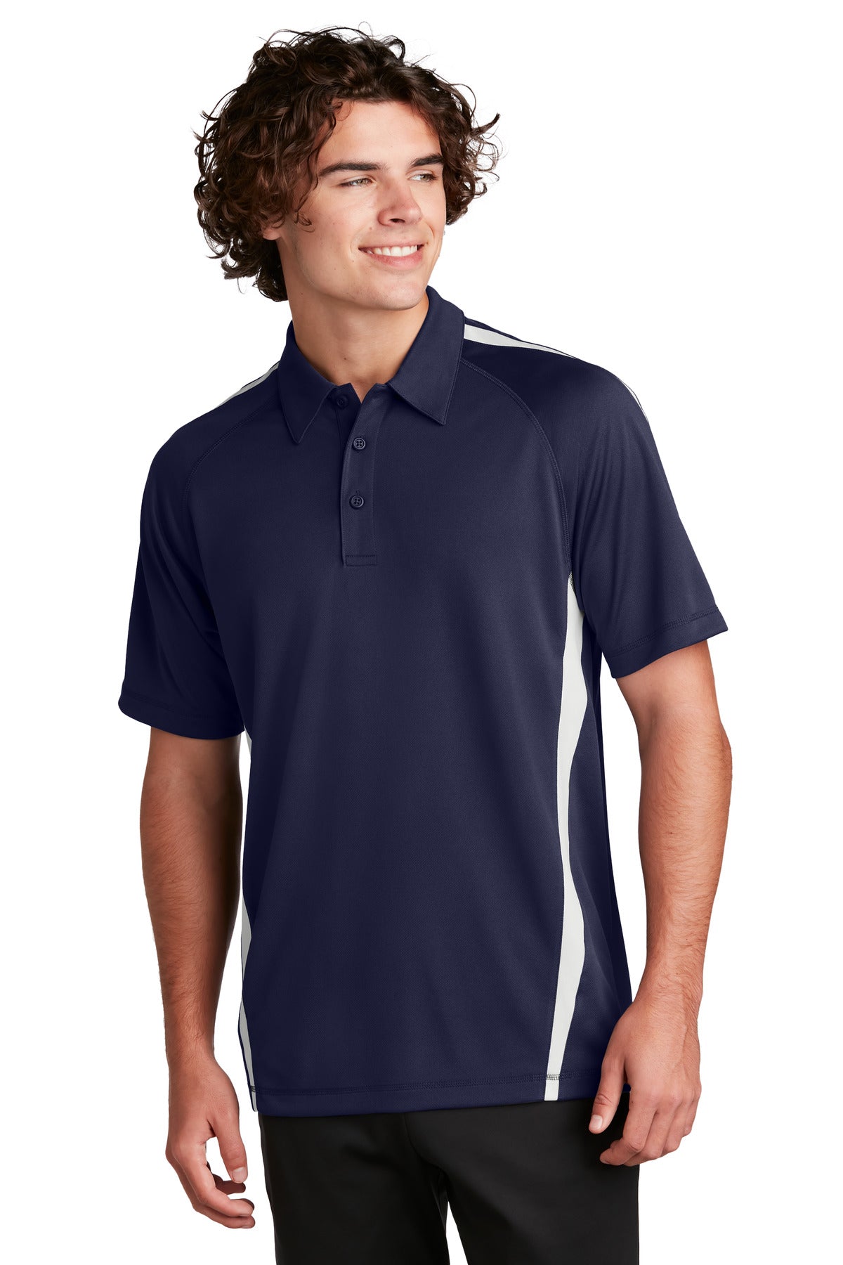 Custom Embroidered - Sport-Tek© PosiCharge© Micro-Mesh Colorblock Polo. ST685