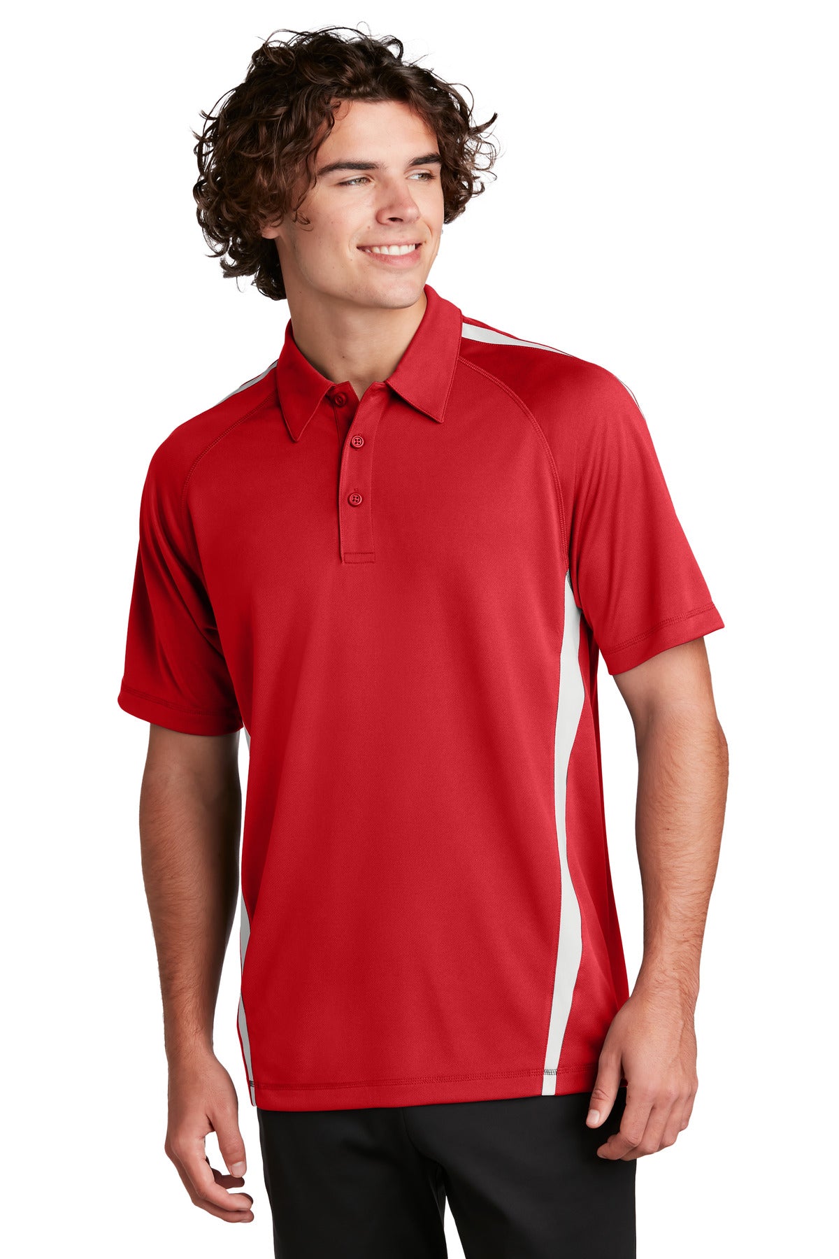Custom Embroidered - Sport-Tek© PosiCharge© Micro-Mesh Colorblock Polo. ST685