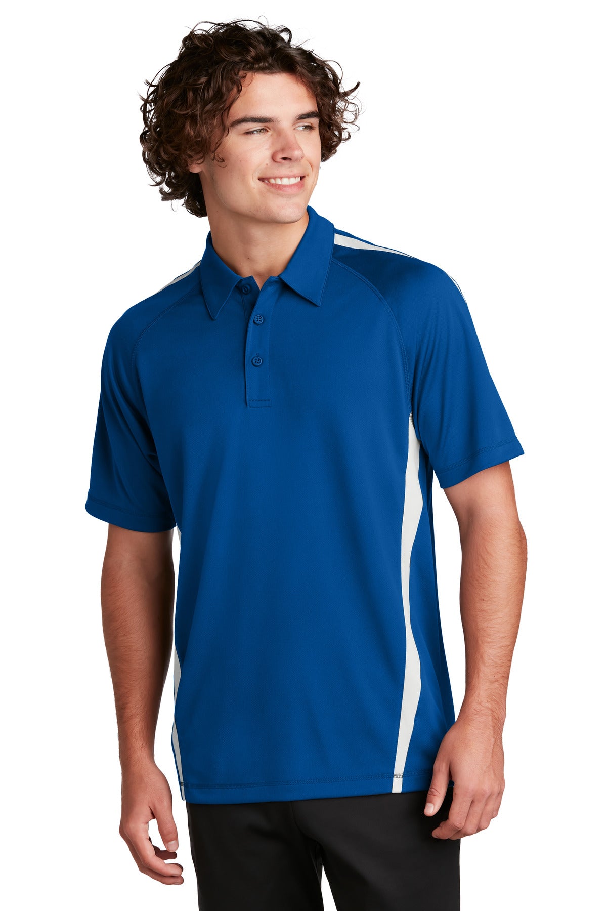 Custom Embroidered - Sport-Tek© PosiCharge© Micro-Mesh Colorblock Polo. ST685