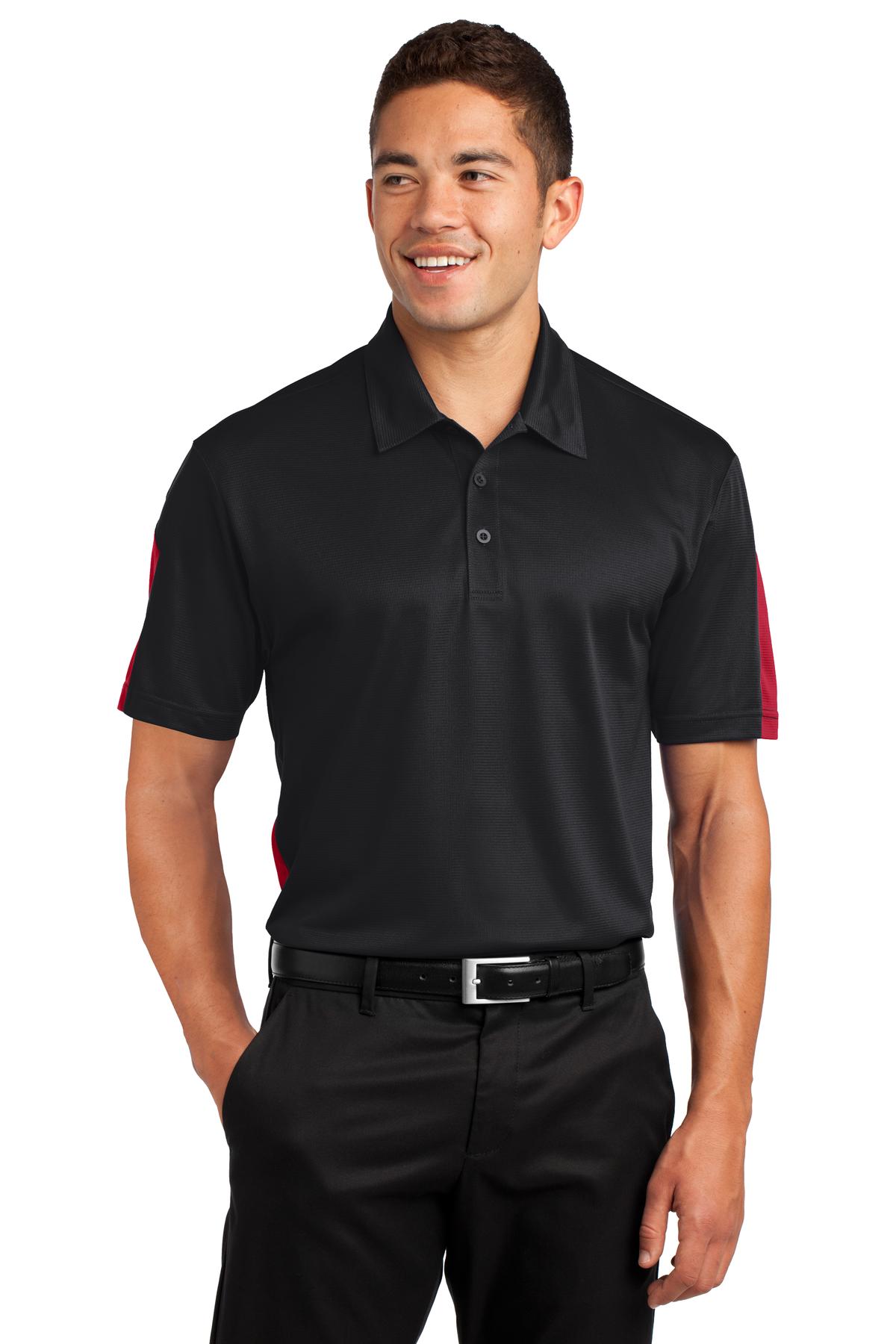 Custom Embroidered - Sport-Tek© PosiCharge© Active Textured Colorblock Polo. ST695