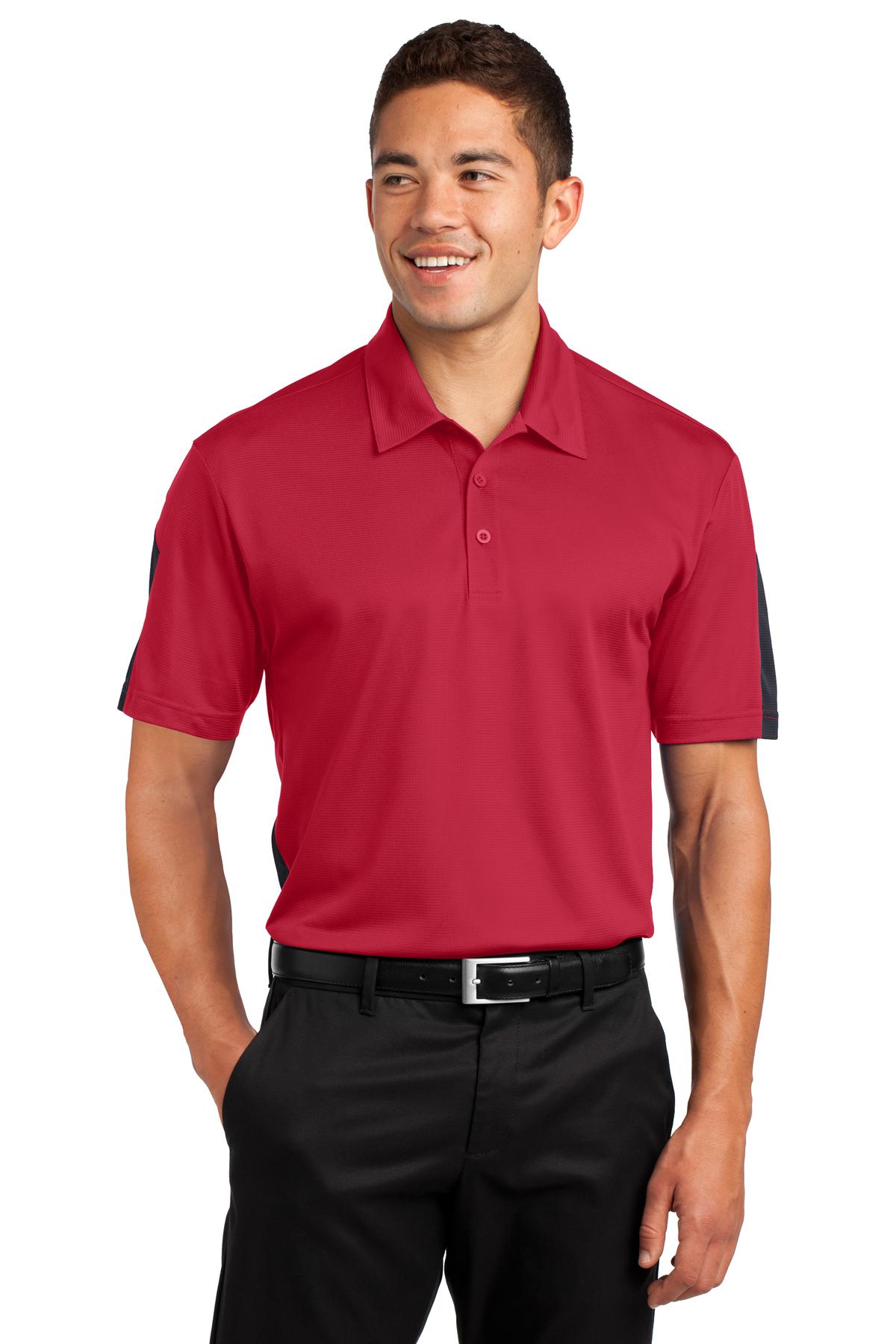 Custom Embroidered - Sport-Tek© PosiCharge© Active Textured Colorblock Polo. ST695