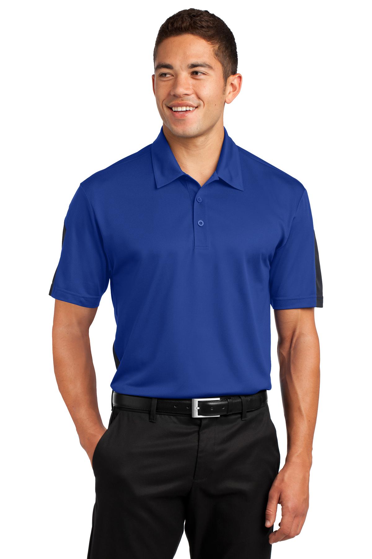 Custom Embroidered - Sport-Tek© PosiCharge© Active Textured Colorblock Polo. ST695