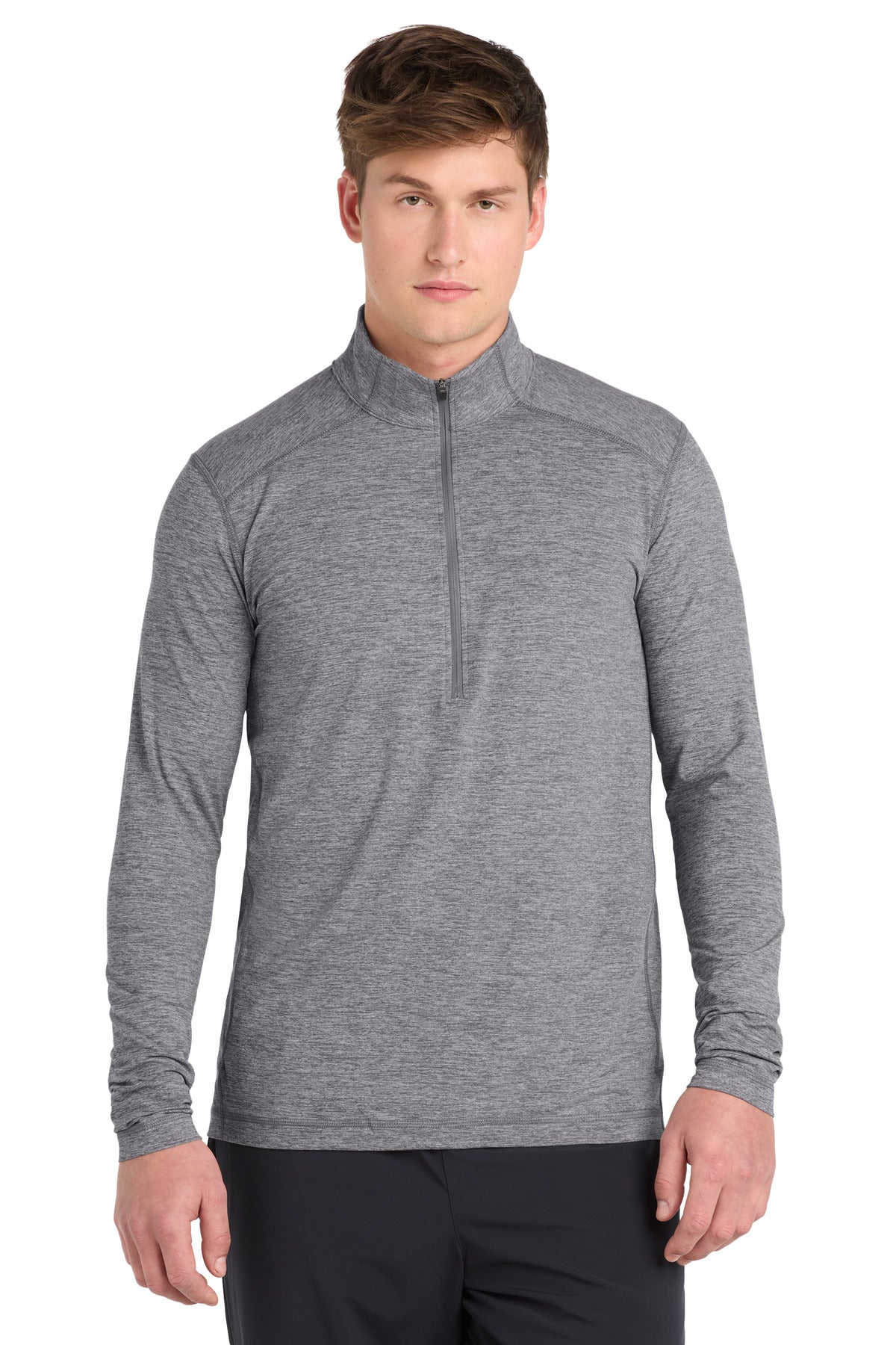 Custom Embroidery or DTF Print - Sport-Tek ® Exchange 1.5 Long Sleeve 1/2-Zip. ST711