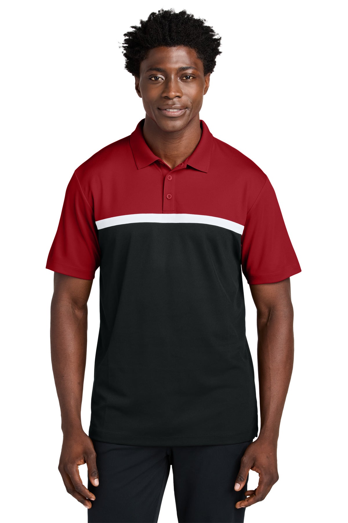 Custom Embroidered - Sport-Tek© UV Micropique Colorblock Polo ST741