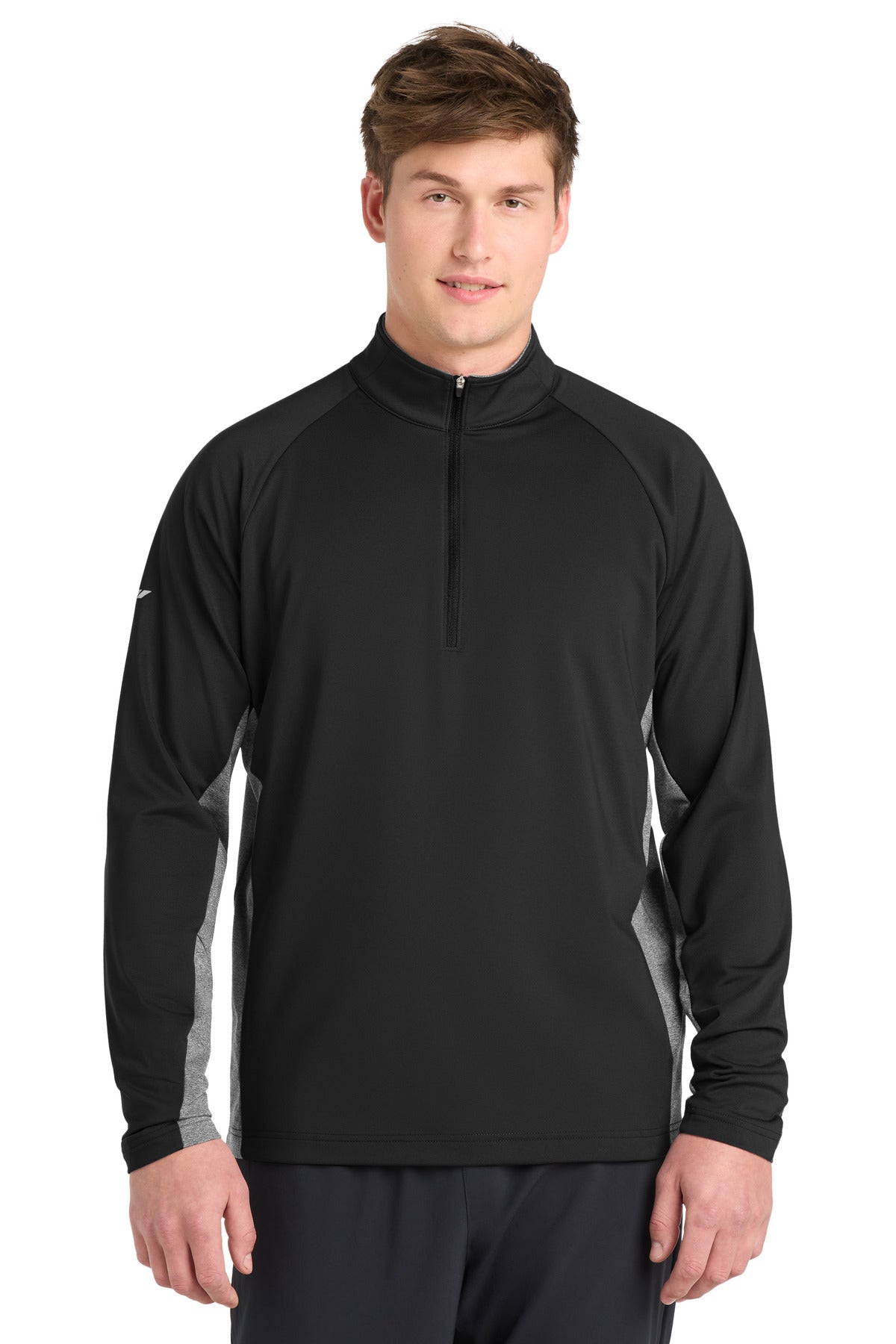 Custom Embroidery or DTF Print - Sport-Tek ® Sport-Wick ® Stretch Contrast 1/4-Zip Pullover. ST854
