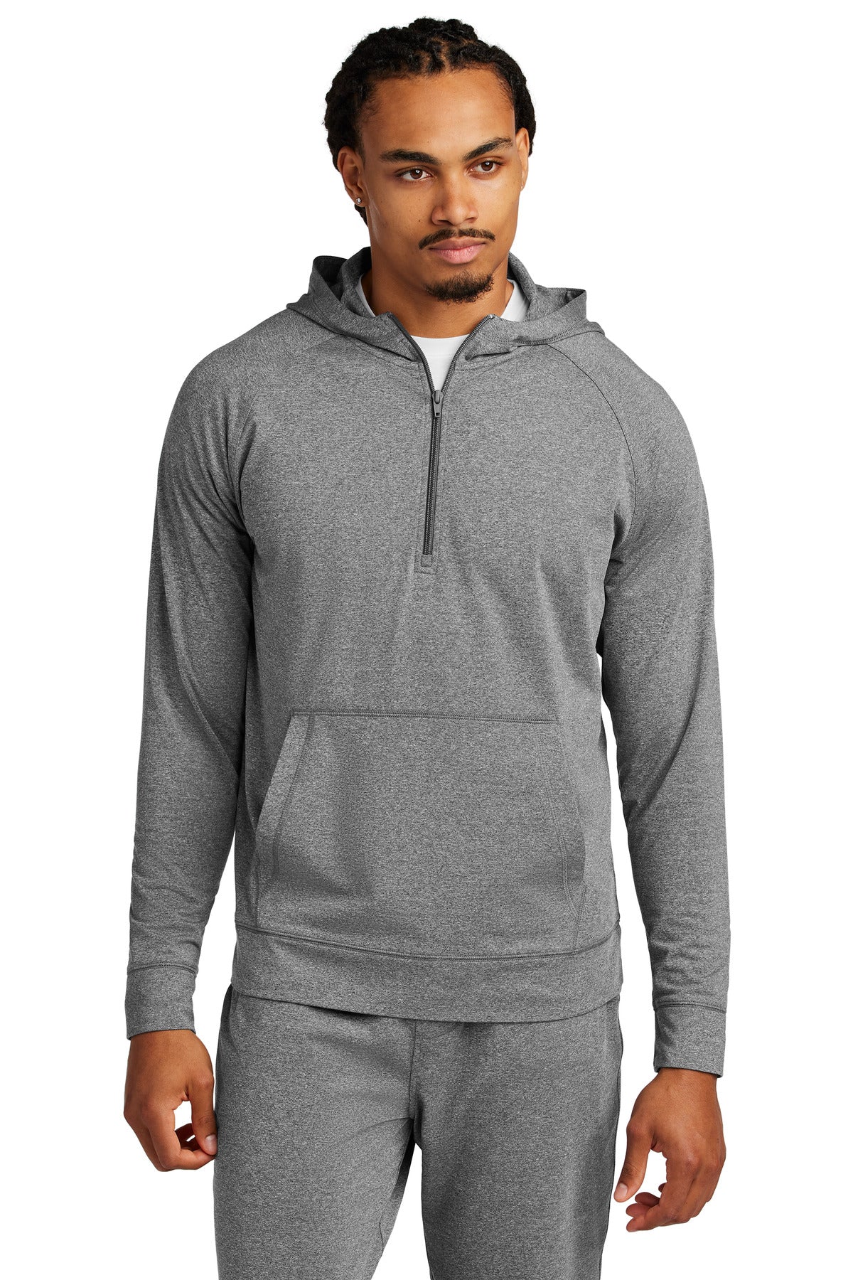 Custom Embroidery or DTF Print - Sport-Tek ® Sport-Wick ® Stretch 1/2-Zip Hoodie ST856