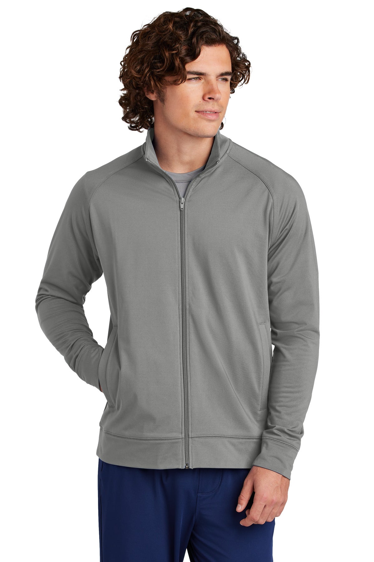 Custom Embroidery or DTF Print - Sport-Tek ® Sport-Wick ® Stretch Full-Zip Cadet Jacket ST857