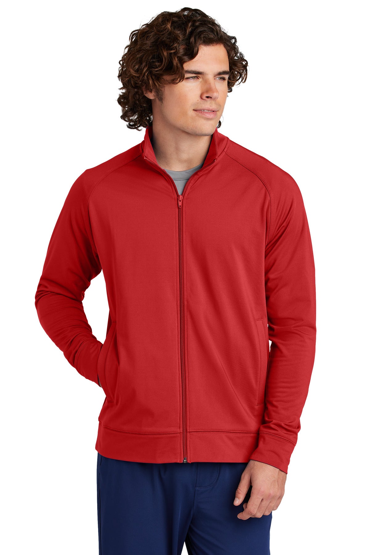 Custom Embroidery or DTF Print - Sport-Tek ® Sport-Wick ® Stretch Full-Zip Cadet Jacket ST857