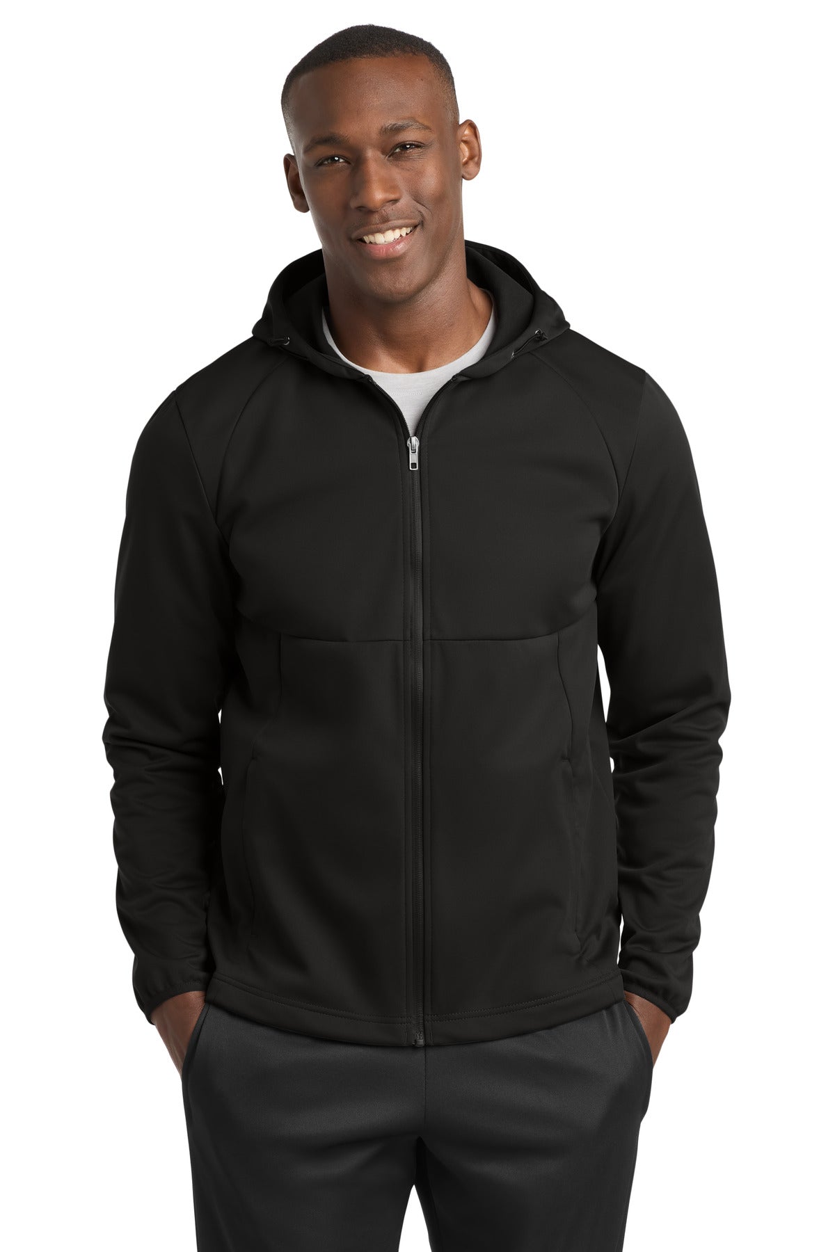 Custom Embroidery or DTF Print - Sport-Tek ® Hooded Soft Shell Jacket ST980