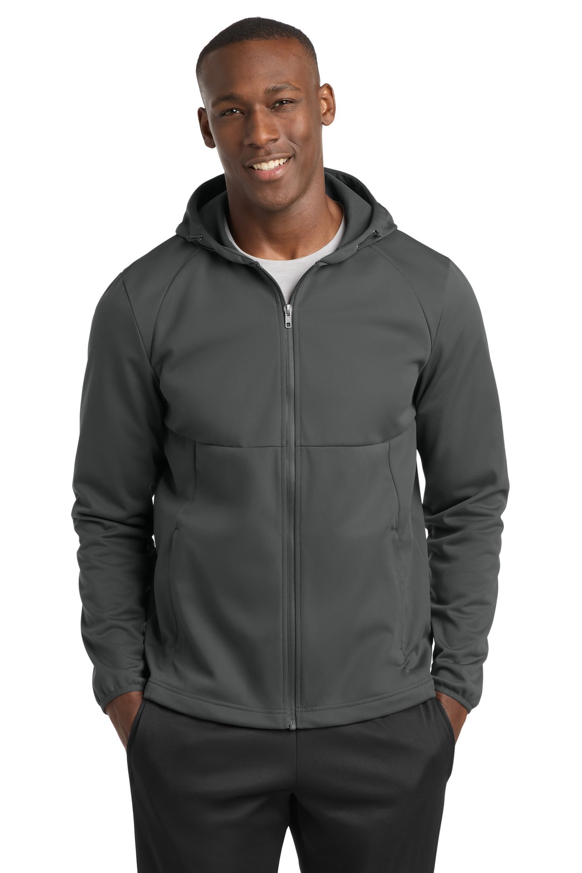 Custom Embroidery or DTF Print - Sport-Tek ® Hooded Soft Shell Jacket ST980