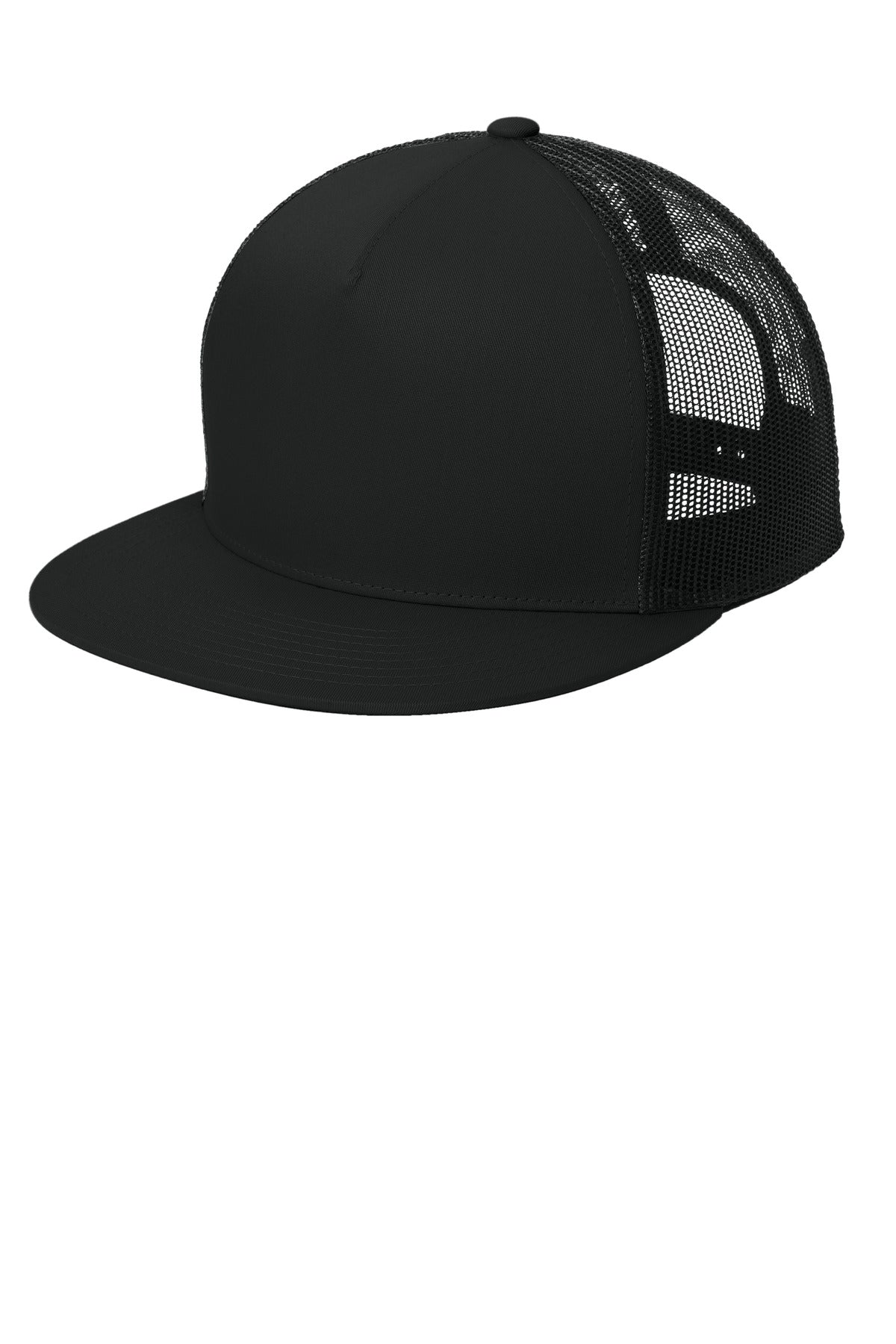 Custom Embroidery or DTF Print - Sport-Tek ® YP Classics ® 5-Panel Classic Trucker Mesh Back Cap. STC38